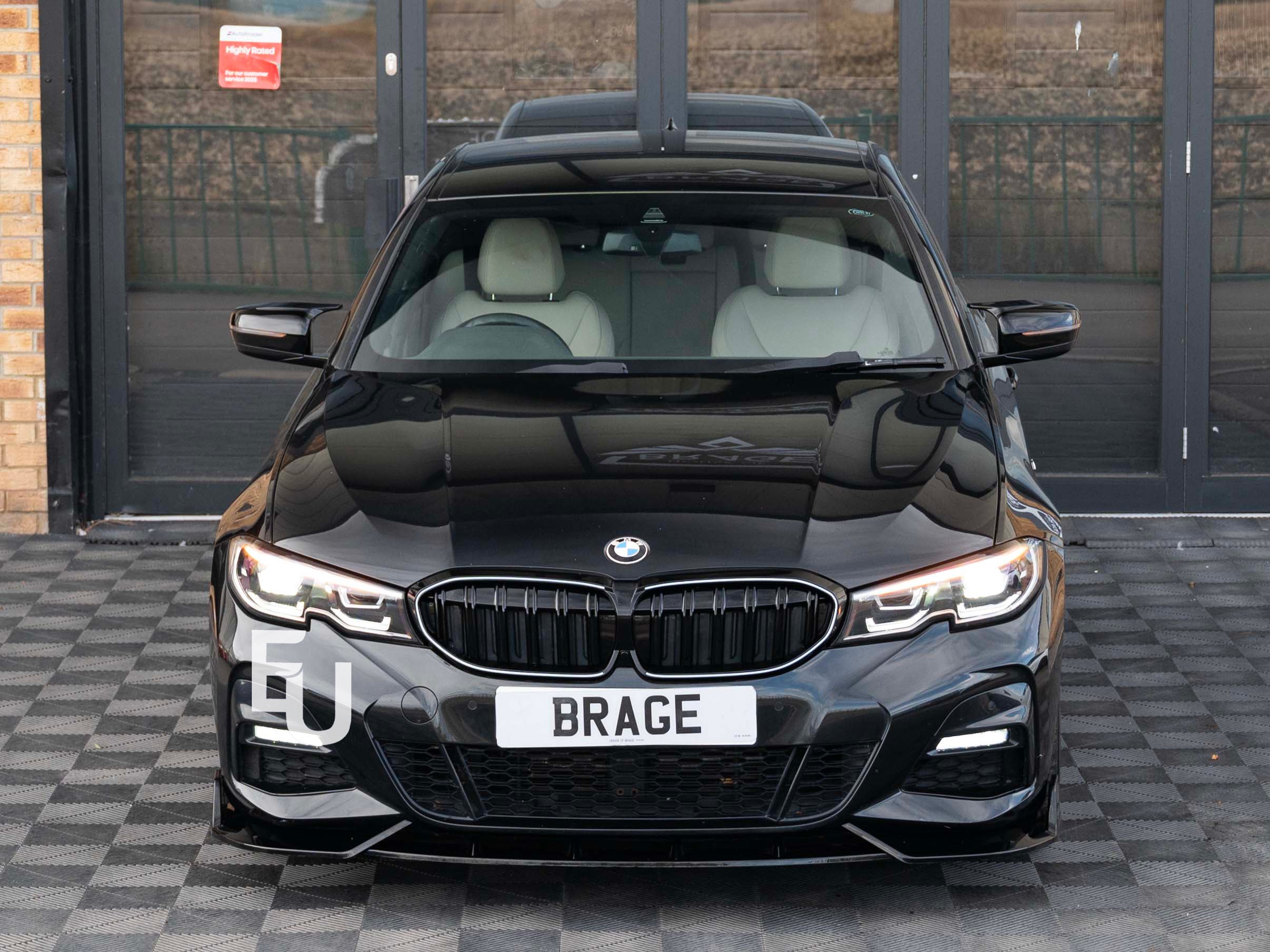 DOUBLE SLAT FRONT LED KIDNEY GRILLE LIGHT GRILL FOR BMW 3 SERIES G20 G21 19-2022
