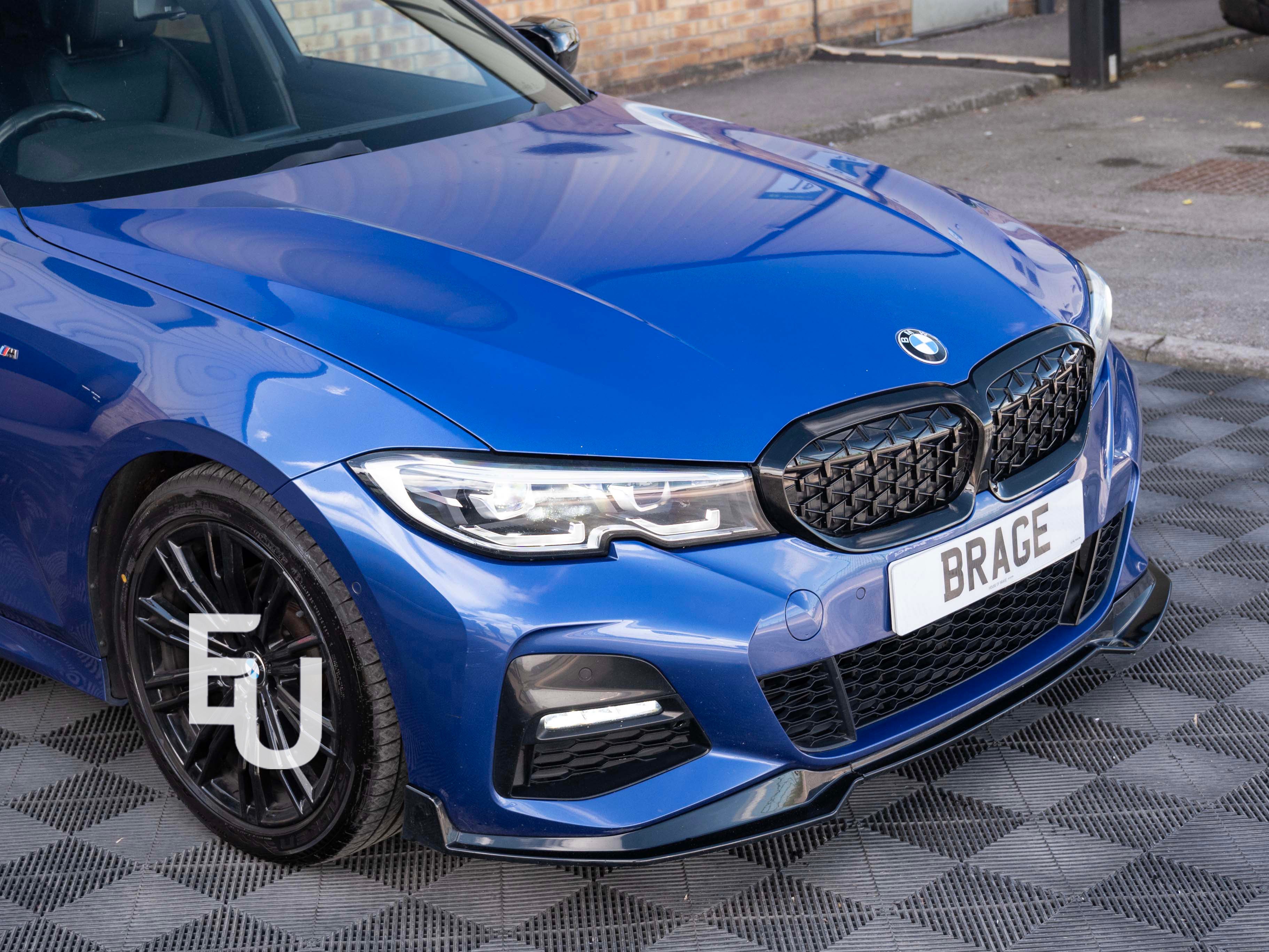 FOR BMW 3 SERIES G20 G21 3 PCS FRONT LIP BUMPER SPLITTER M SPORT GLOSS 2019-2022