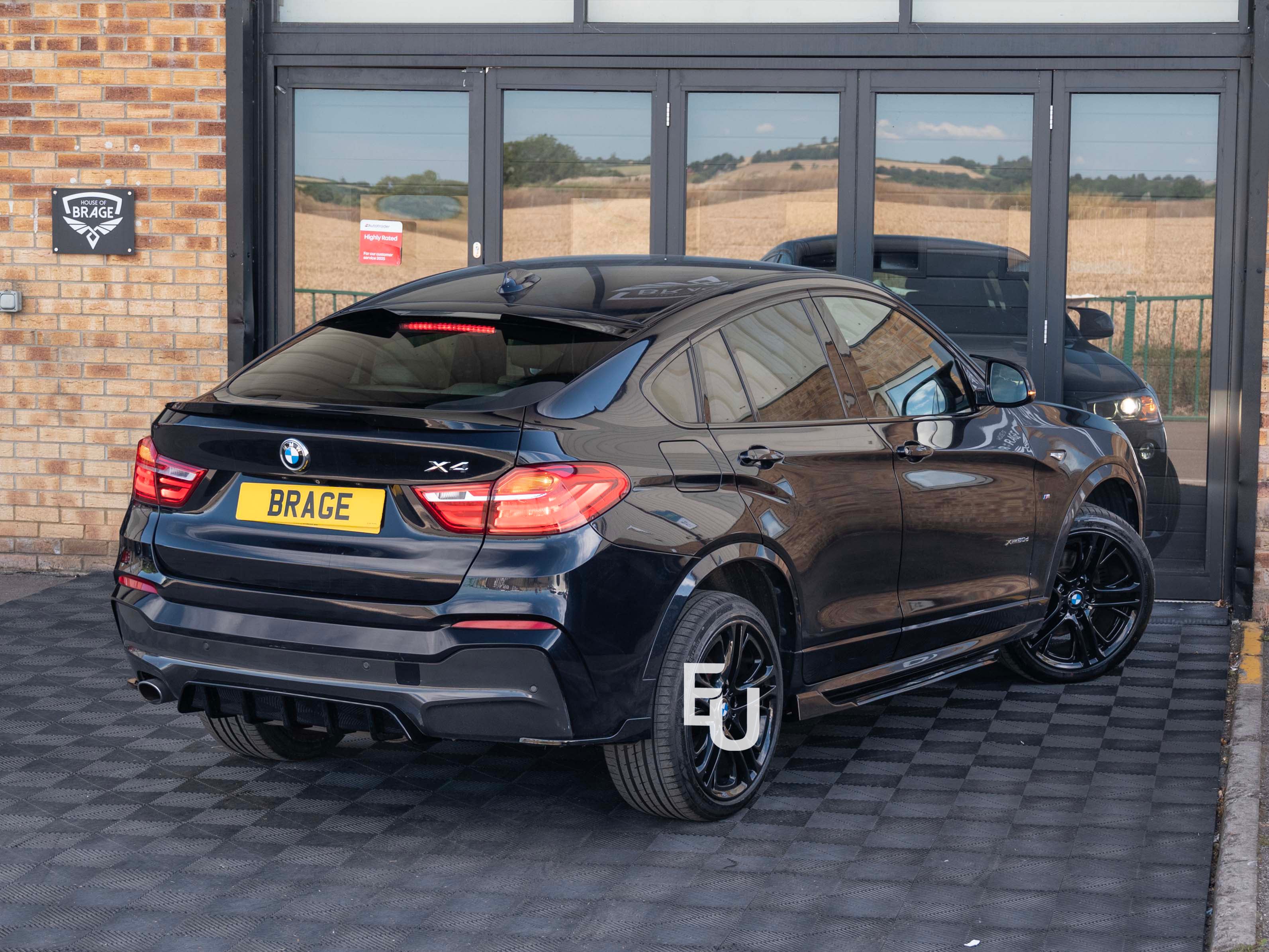 FOR BMW X4 F26 M SPORT REAR BUMPER DIFFUSER LIP KIT COVER GLOSS BLACK 2014-2018