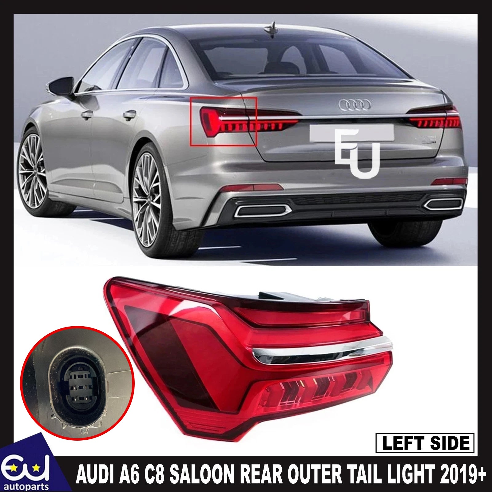 FOR AUDI A6 C8 REAR LED DYNAMIC TAIL BRAKE LAMP LIGHT LEFT NEAR SIDE OUTER 18-24