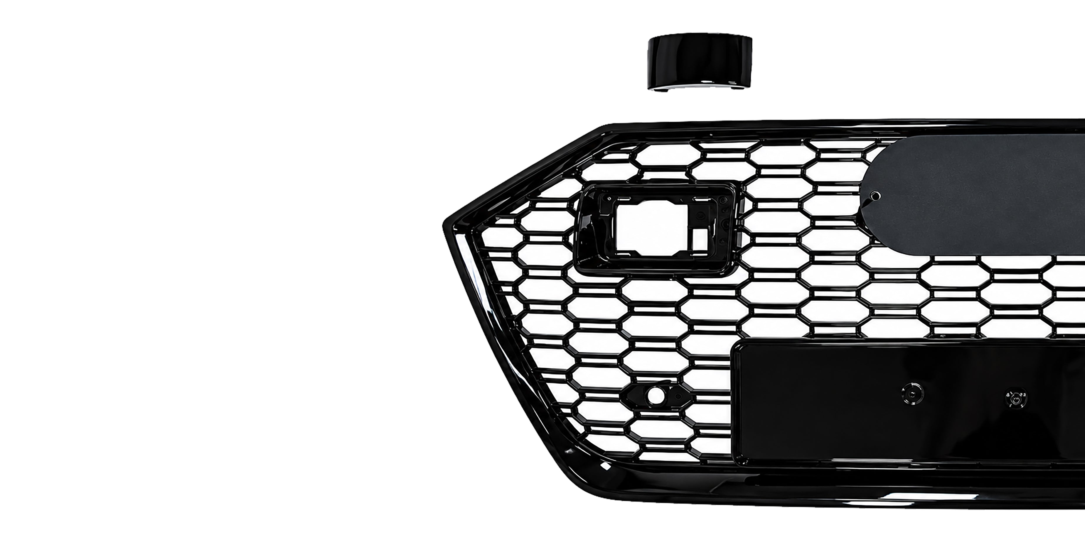 FRONT BUMPER HONEYCOMB GRILLE GRILL FOR AUDI A7 S7 2018-2025 W/ACC BLACK