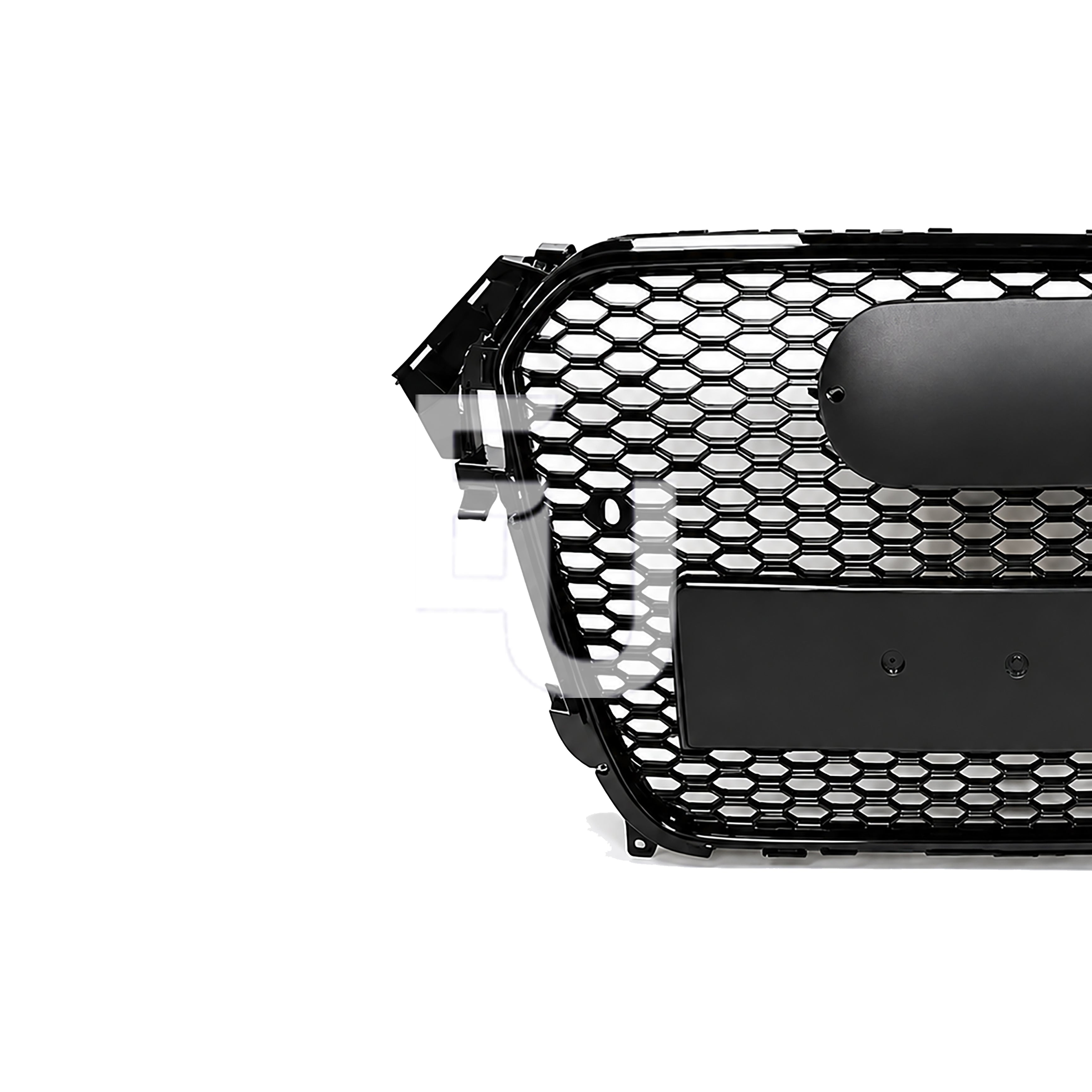 RS4 STYLE HONEYCOMB FRONT GRILLE FOR AUDI A4 S4 B8.5 FACELIFT 12-15 GLOSS BLACK