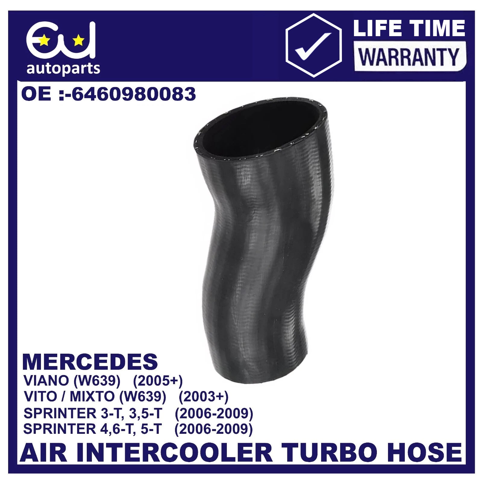 INTERCOOLER TURBO HOSE PIPE FOR MERCEDES SPRINTER 3,5-T VIANO VITO W639 2.0 2.2