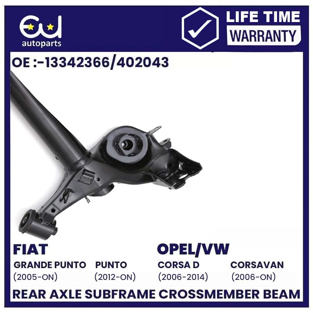 FOR FIAT GRANDE PUNTO 05-ON VAUXHALL CORSA D MK3 06-14 REAR AXLE SUBFRAME BEAM