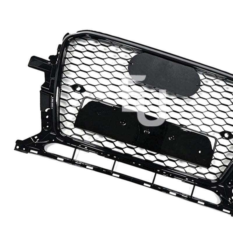 FOR AUDI Q5 8R 2012-2016 RS STYLE GLOSS BLACK HONEYCOMB RADIATOR BUMPER GRILLE