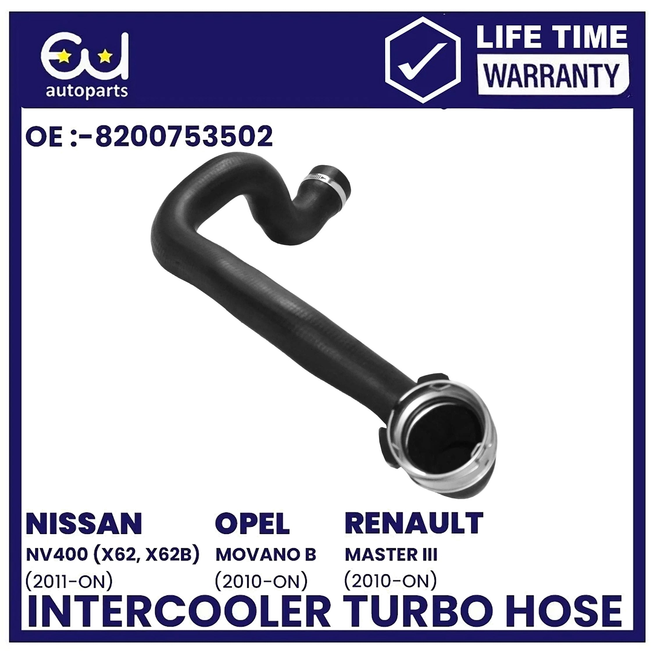 INTERCOOLER TURBO HOSE PIPE FOR RENAULT NV400 OPEL VAUXHALL MOVANO MK2 X62 2.3 D