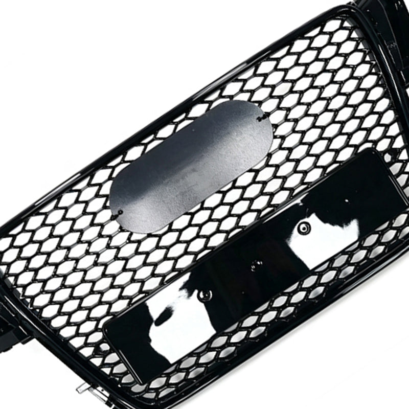 FOR AUDI A5 S5 8T RS STYLE GLOSS BLACK HONEYCOMB FRONT BUMPER GRILLE GRILL 07-11