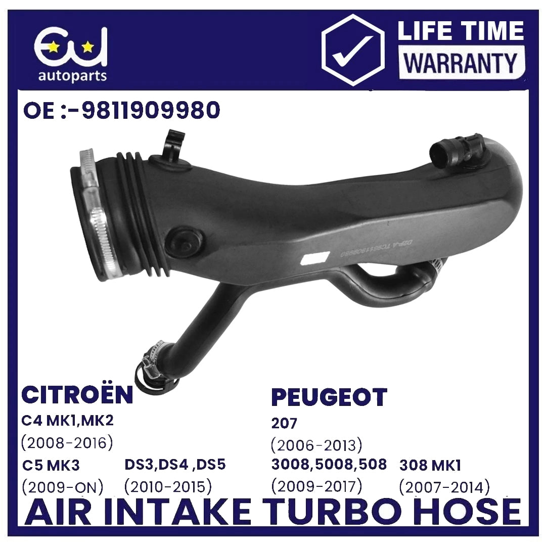 Air Intake Hose for Citroen C4 C5 III (RD_) Peugeot 207 308 1.6 16V RCZ 8-15 R
