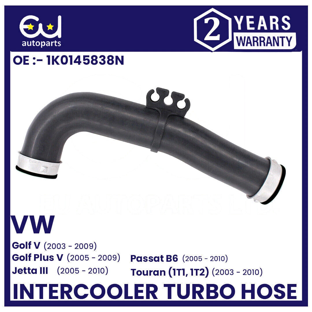 INTERCOOLER TURBO HOSE PIPE FOR VW GOLF PASSAT JETTA TOURAN 1.9 TDI 1K0145838N