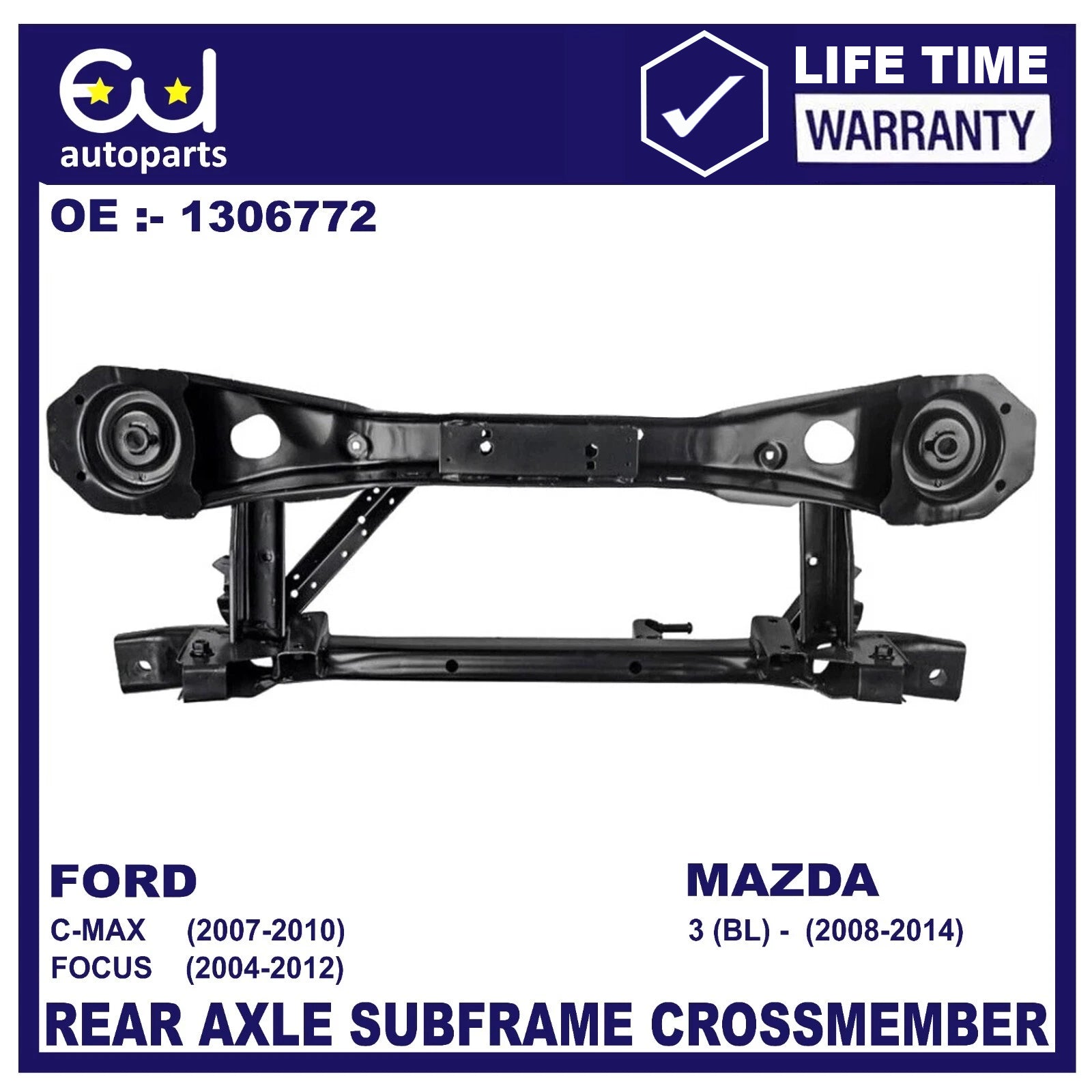 NEW REAR AXLE SUBFRAME CROSSMEMBER FOR FOCUS C-MAX 04-12 MAZDA 3  08-14