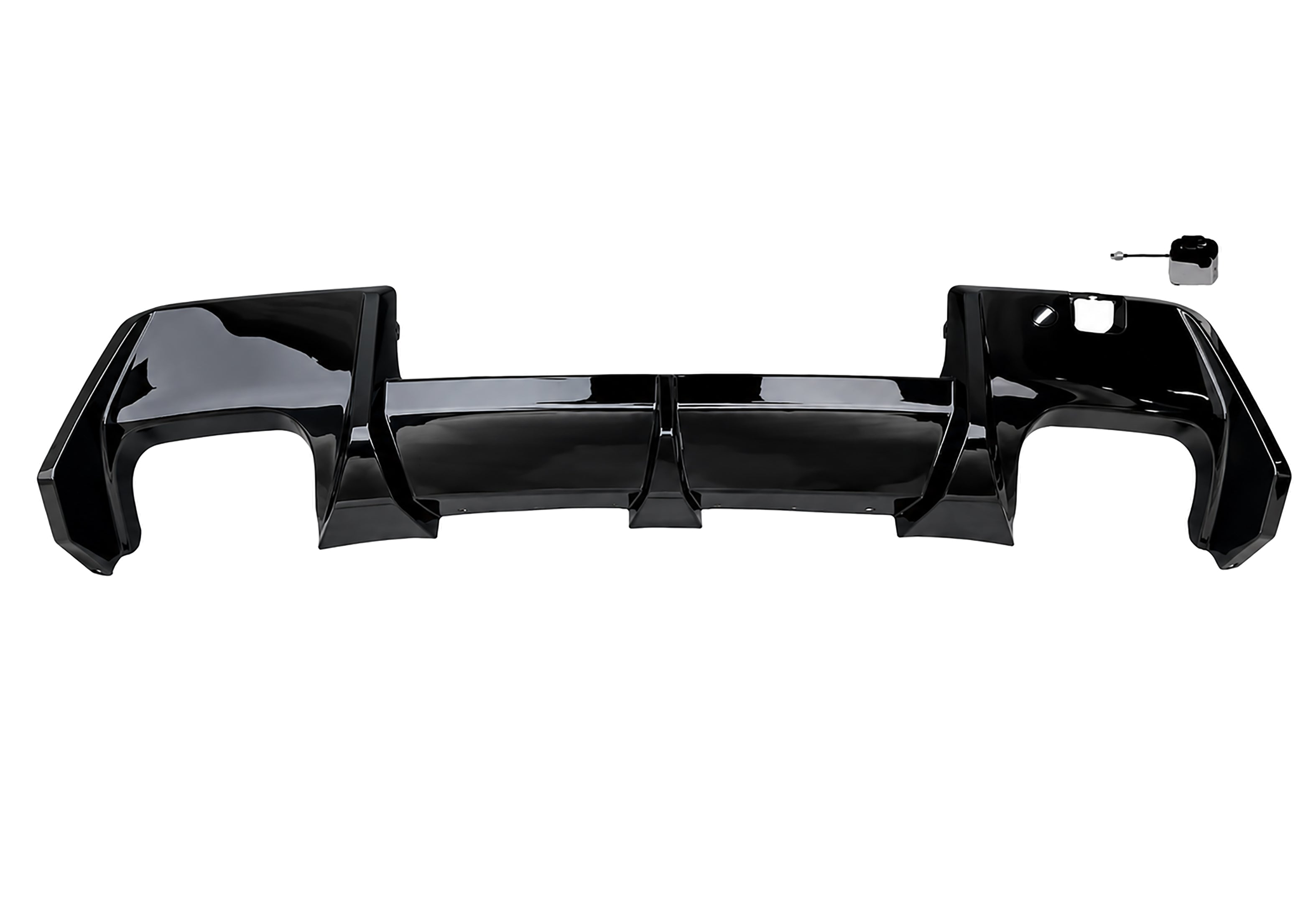 FOR BMW 1 SERIES F70 M SPORT GLOSS BLACK REAR BUMPER DIFFUSER W/TAILPIPES 2024+