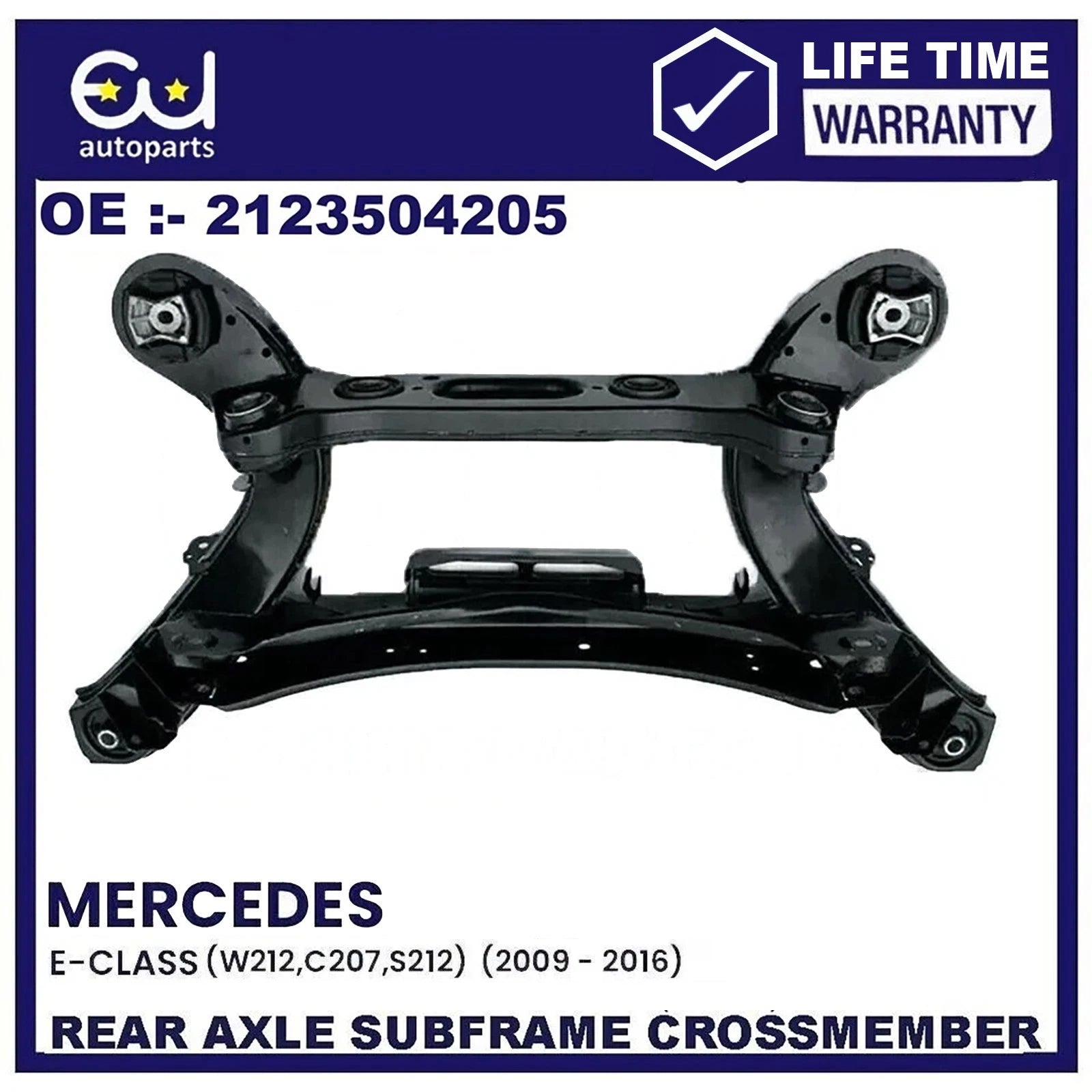 REAR AXLE SUBFRAME CROSSMEMBER FOR MERCEDES E-CLASS C207 S212 W212 2009-16 BOLTS
