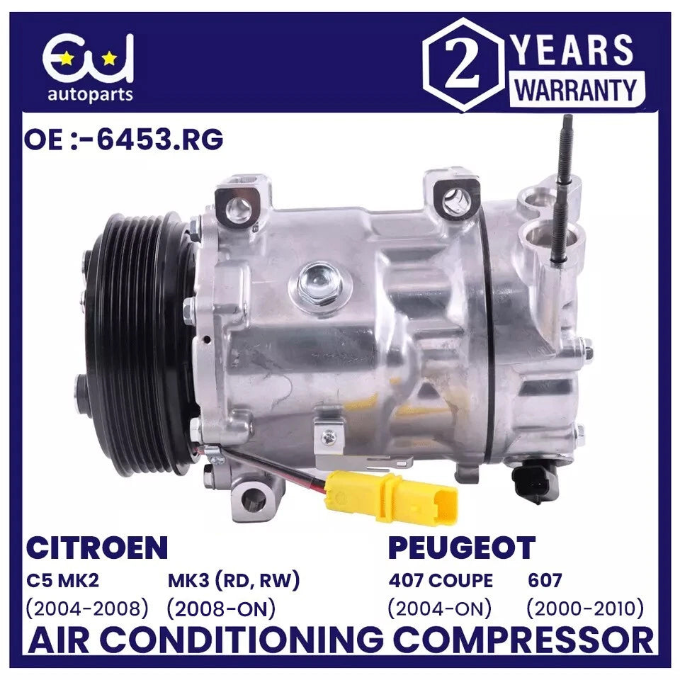 AIR CONDITIONING A/C COMPRESSOR FOR CITROEN C5 MK2 MK3 PEUGEOT 407 607 1.6 1.8