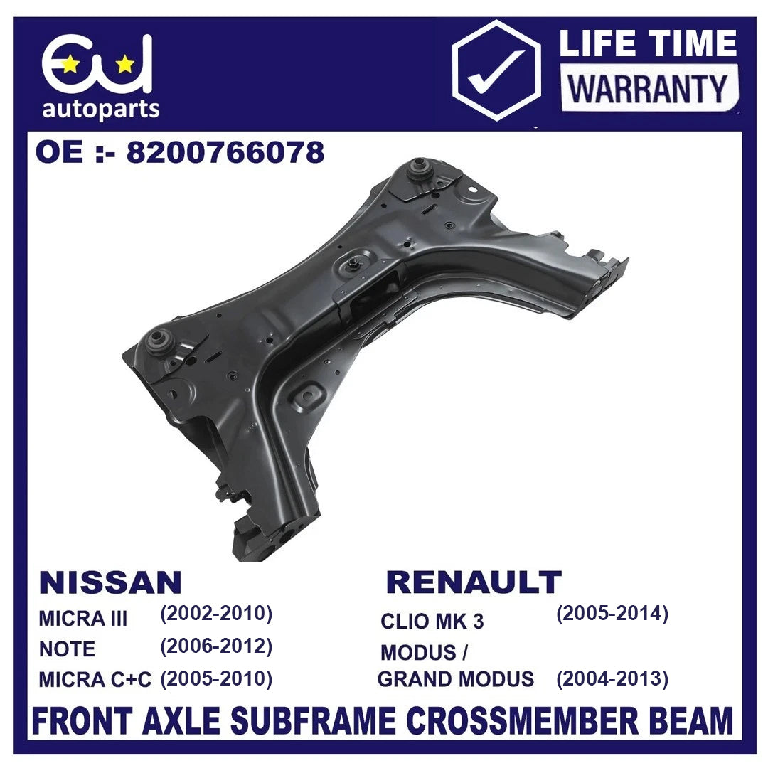 FRONT SUBFRAME CROSSMEMBER FOR NISSAN NOTE MICRA (MANUAL) RENAULT CLIO MK3 MODUS