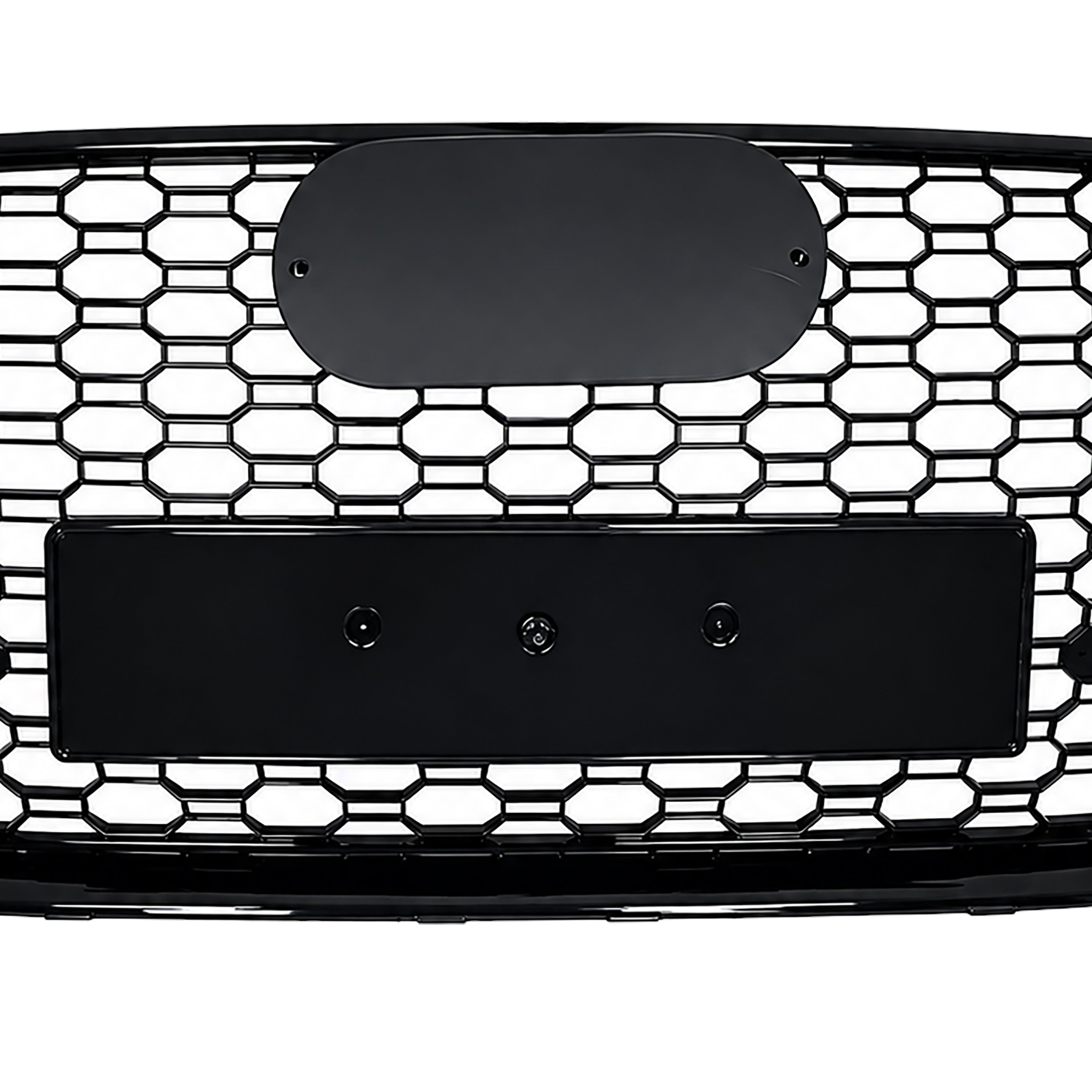 FRONT HONEYCOMB GRILLE RS4 STYLE GLOSS BLACK GRILLE FOR AUDI A4 S4 B9 15-19