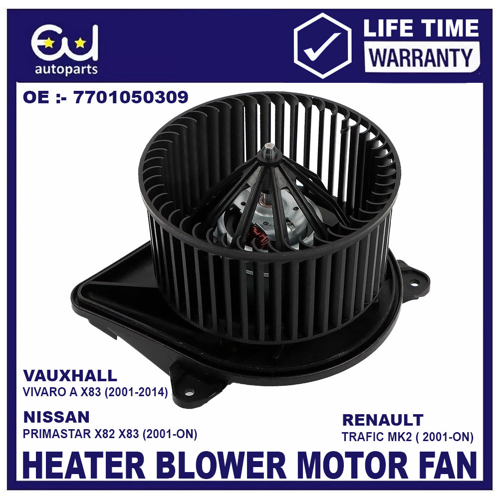 HEATER BLOWER MOTOR FAN FOR NISSAN PRIMASTAR X83 & RENAULT TRAFIC 7701050309