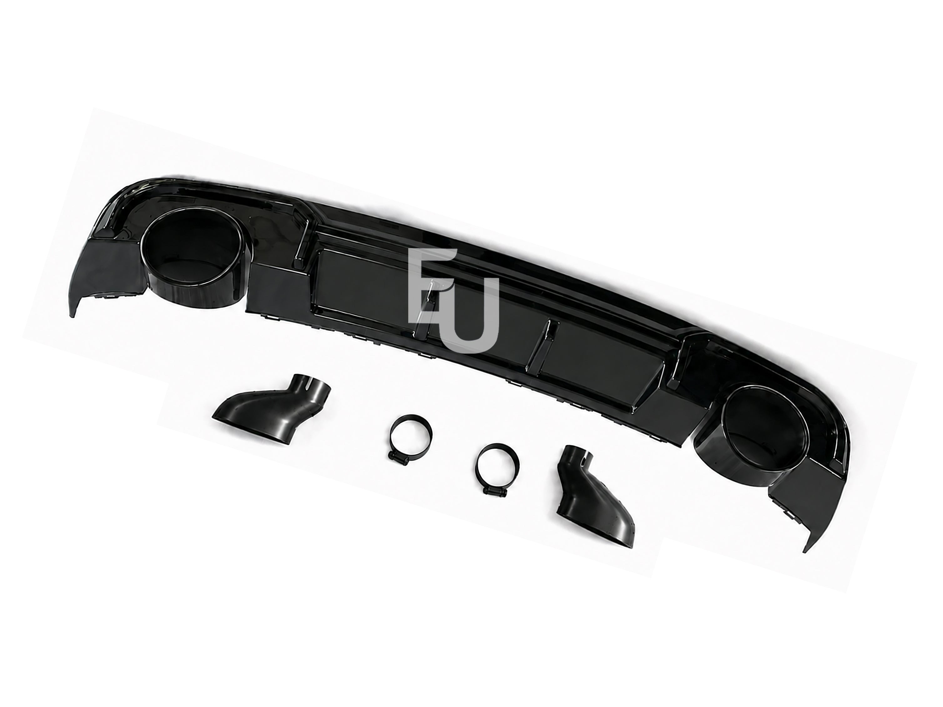 FOR AUDI A3 8V SEDAN STANDARD RS3 LOOK REAR DIFFUSER WITH TAILPIPE BLACK 16-20