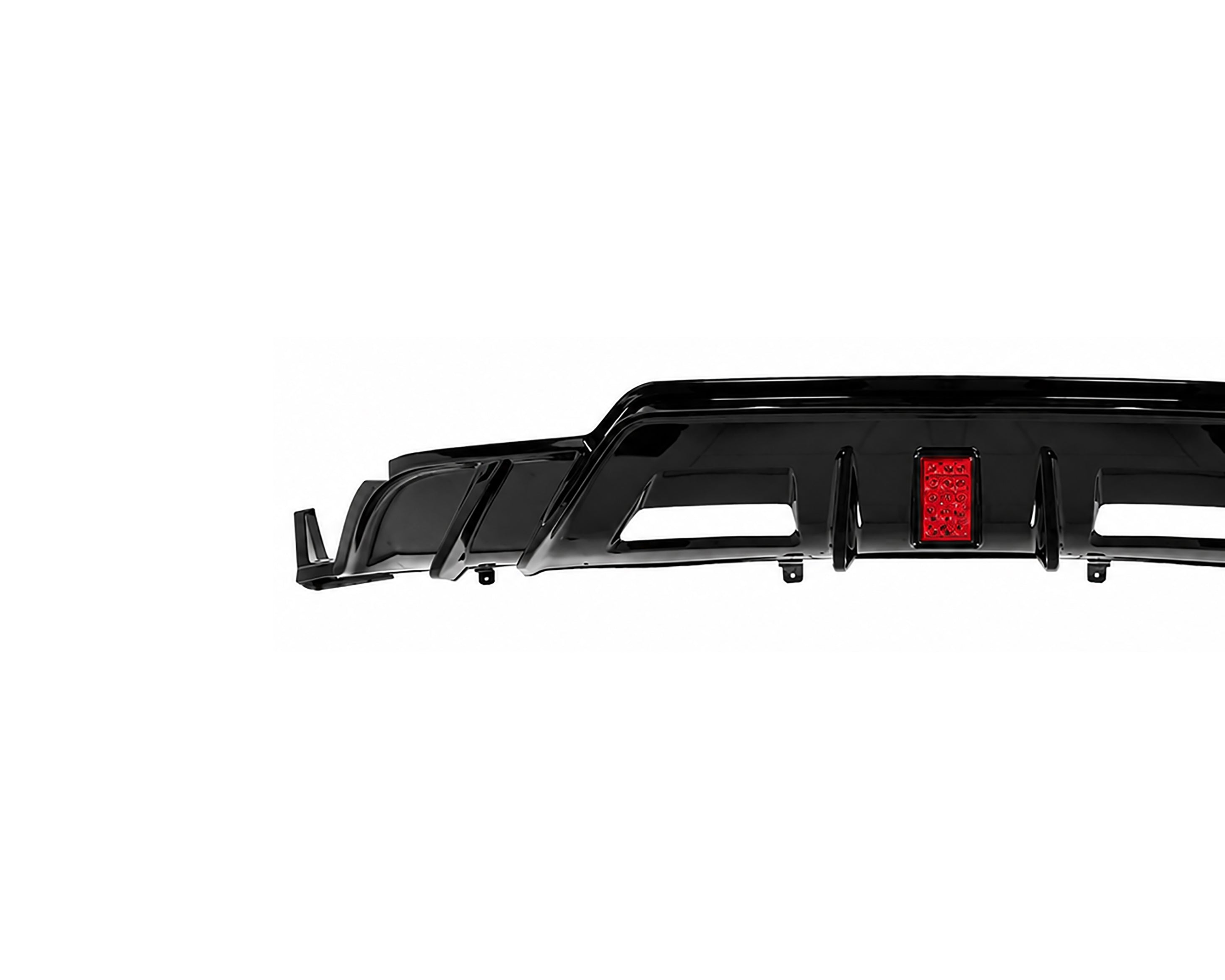 BRAGE DESIGN REAR BUMPER DIFFUSER WITH LED FOR TESLA MODEL 3 GLOSS BLK 2017-2023