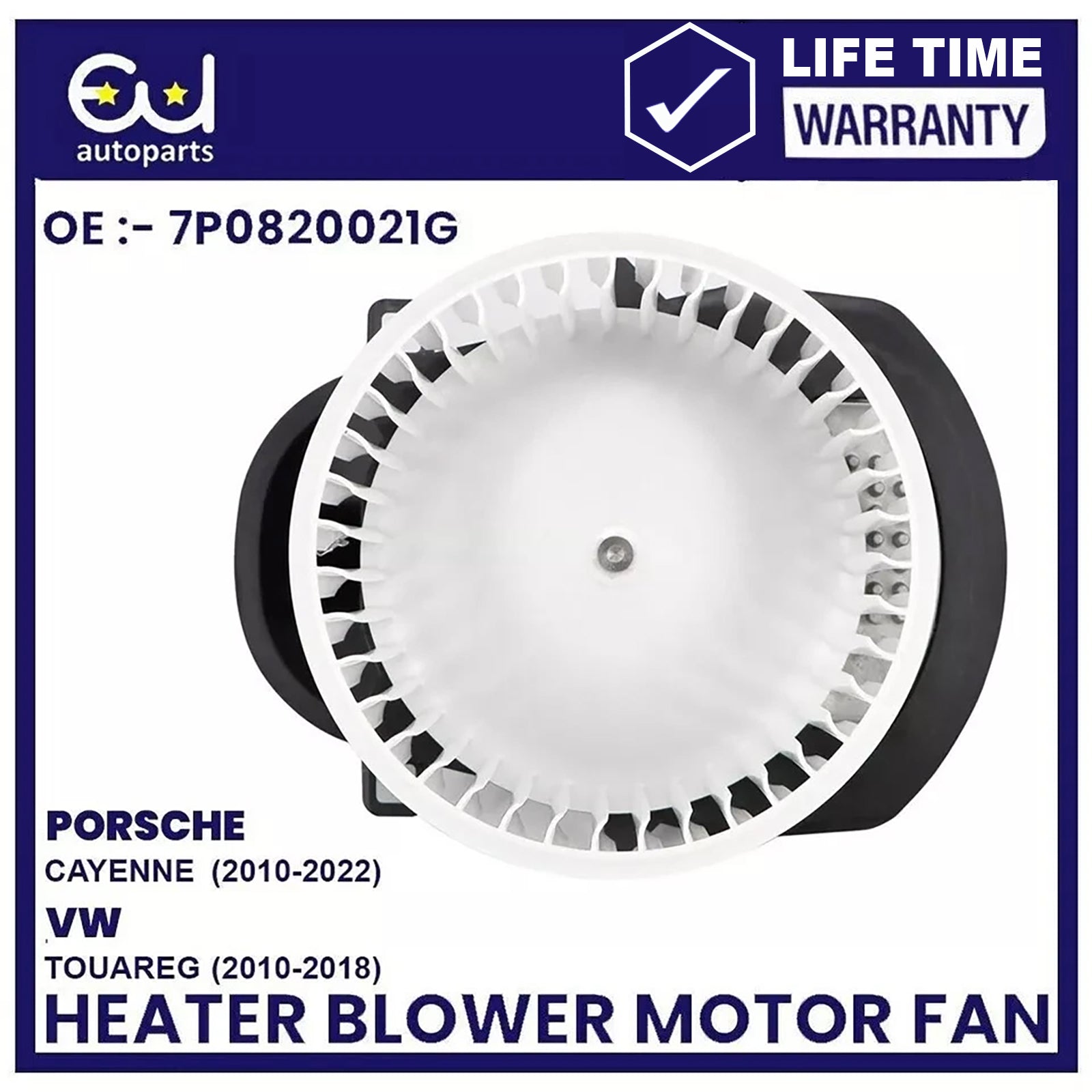 HEATER BLOWER MOTOR FAN FOR PORSCHE CAYENNE 92A VW TOUAREG 10-22 7P0820021G RHD