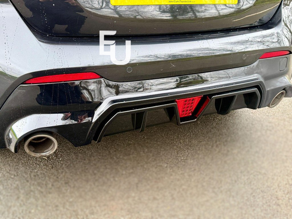 COMPETITIVE REAR DIFFUSER M SPORT DUAL EXHAUST FOR BMW 1 SERIES F40 19+ GLOSS