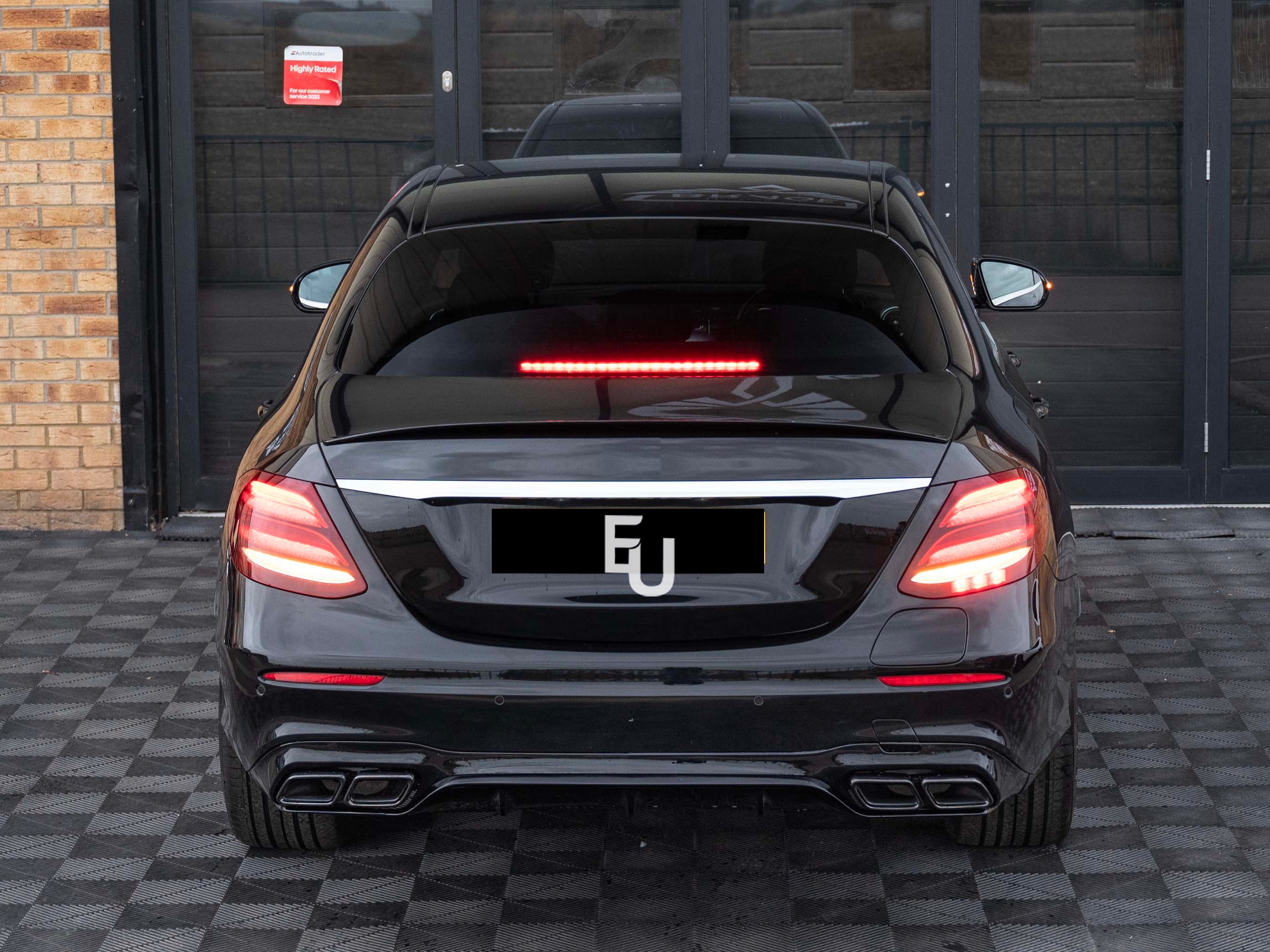 FOR MERCEDES E CLASS W213 SALOON C63 STYLE REAR BOOT SPOILER GLOSS BLACK 16-2020