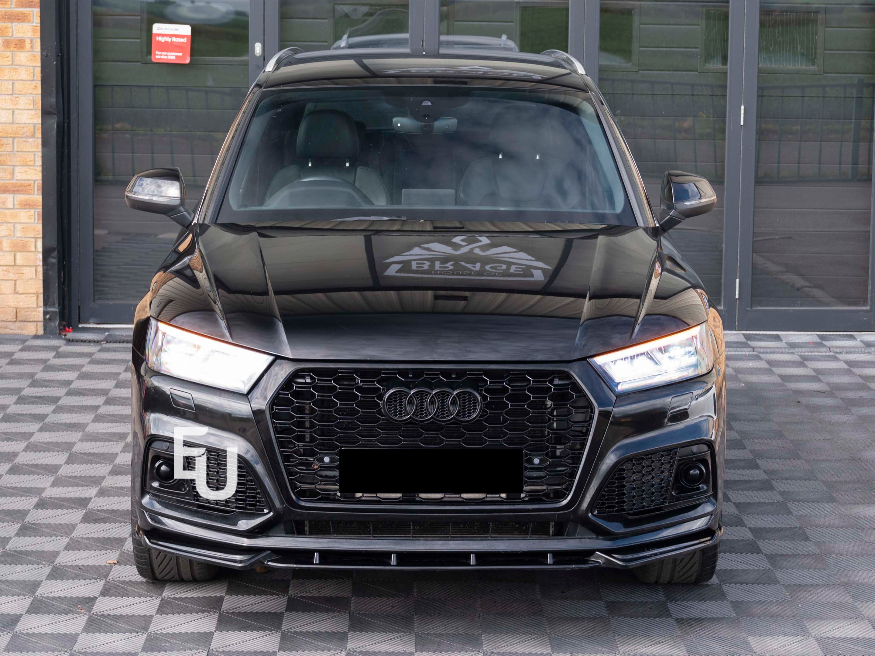 FOR AUDI Q5 SQ5 S LINE FY FRONT SPLITTER SPOILER LIP AERO GLOSS BLACK 18-20