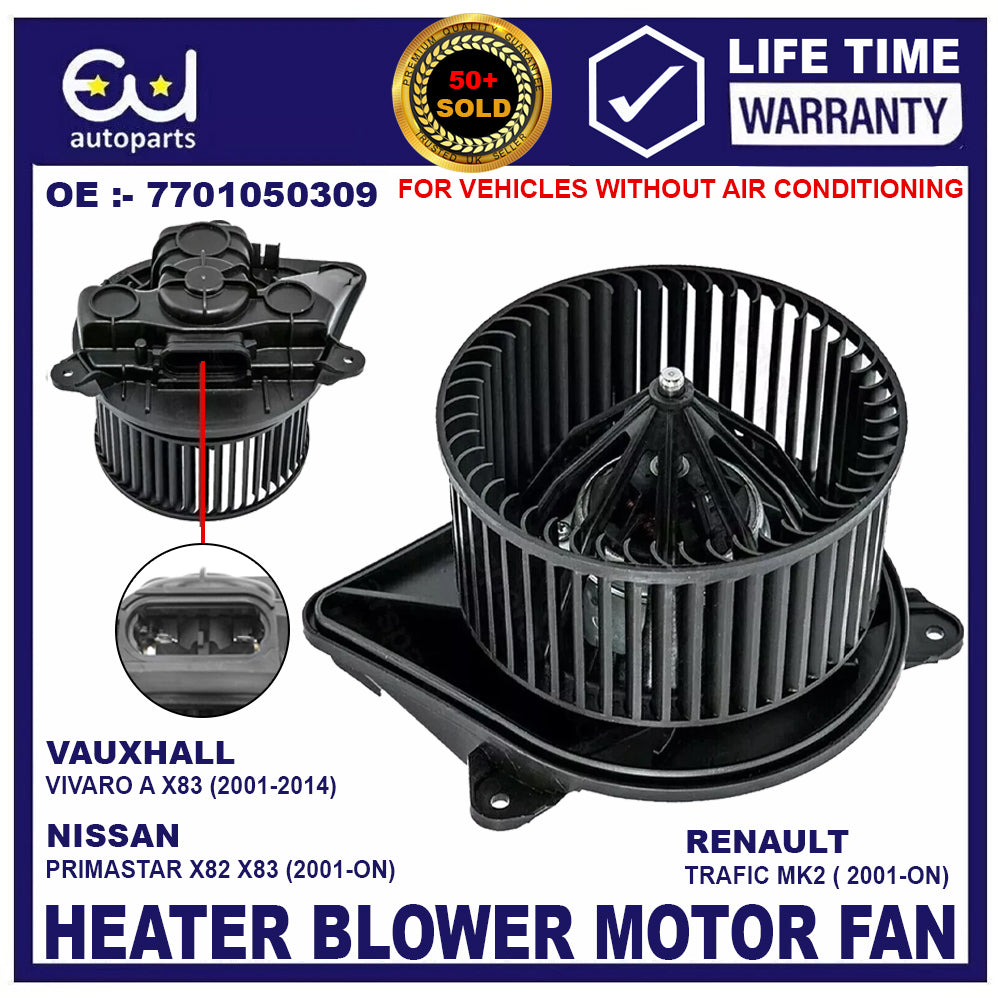 HEATER BLOWER MOTOR FAN FOR NISSAN PRIMASTAR X83 & RENAULT TRAFIC 7701050309