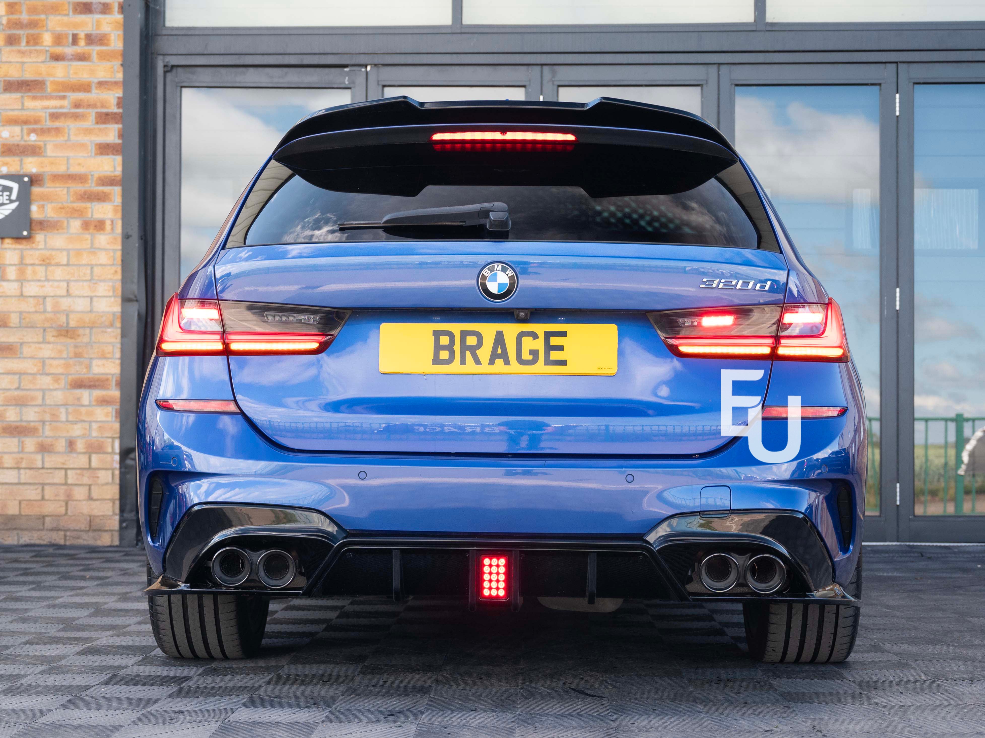 REAR ROOF BOOT SPOILER WING FOR BMW 3 SERIES G21 ESTATE 2019-2024 GLOSS BLACK