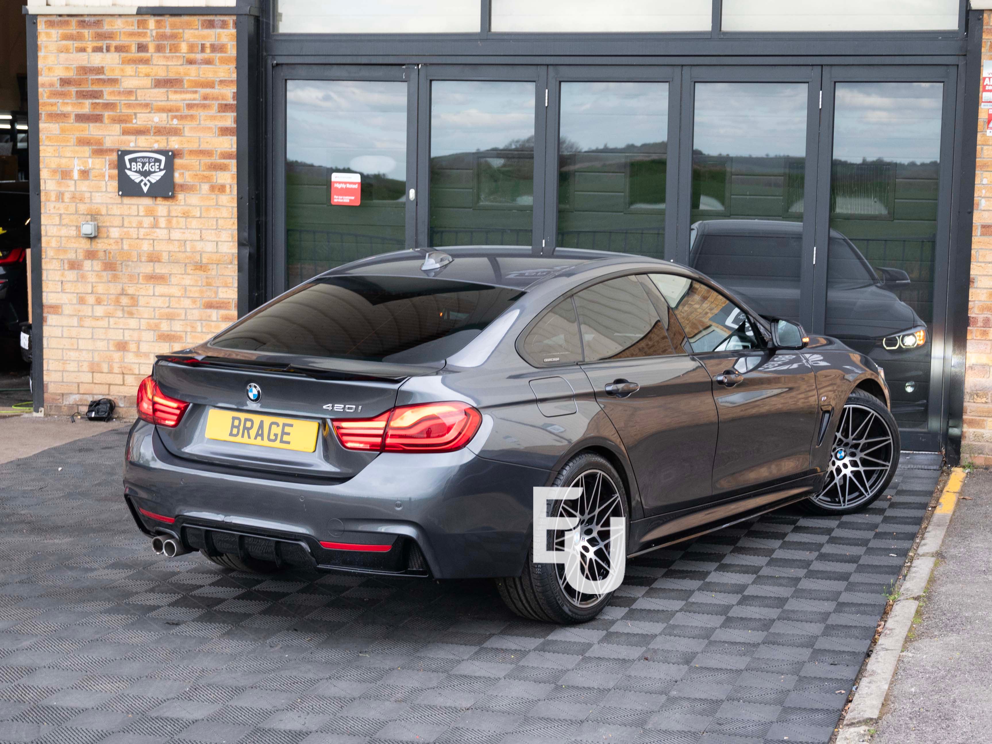 REAR TRUNK BOOT SPOILER M4 STYLE FOR BMW 4 SERIES F36 GRAN COUPE 14+ GLOSS BLACK