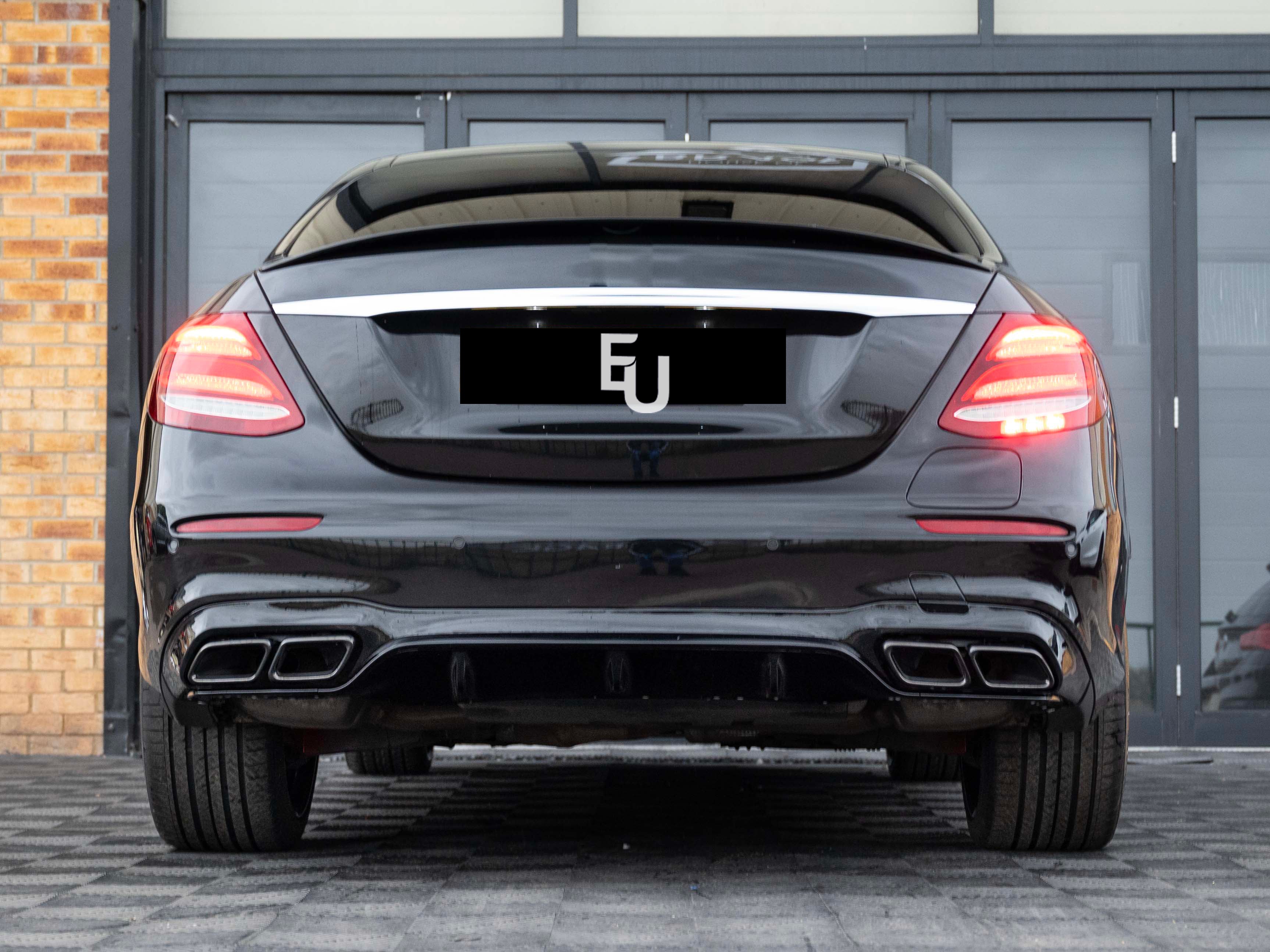 FOR MERCEDES E CLASS W213 SALOON C63 STYLE REAR BOOT SPOILER GLOSS BLACK 16-2020