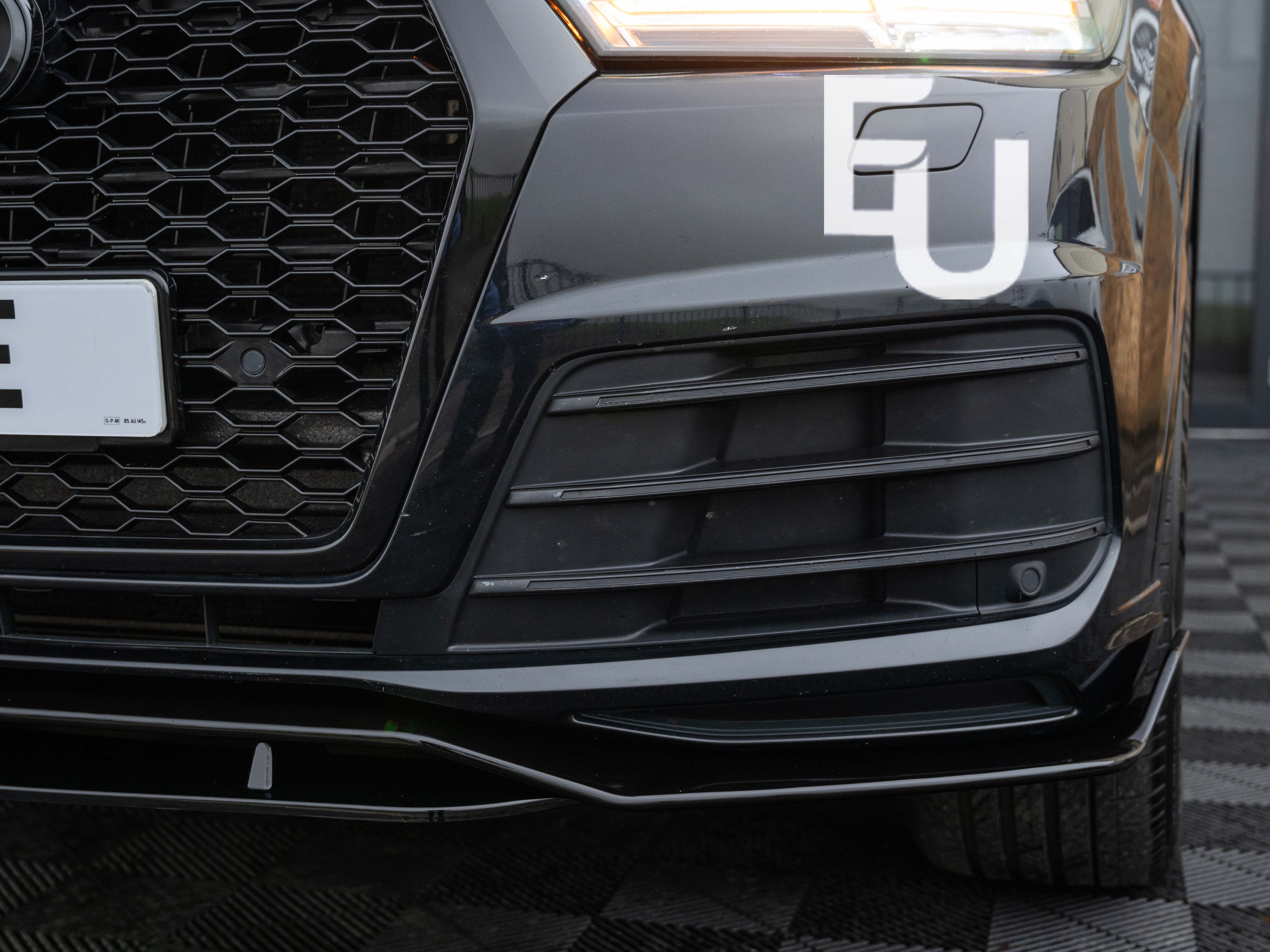 FRONT SPLITTER LIP FOR AUDI Q7 SQ7 S LINE 4M BUMPER SPOILER GLOSS BLACK 16-20