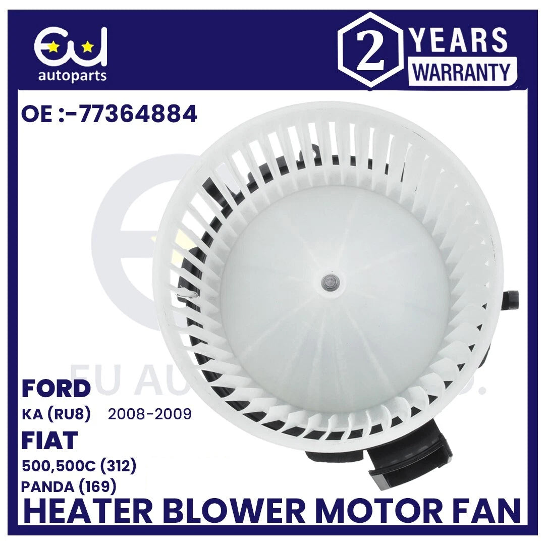 HEATER BLOWER MOTOR FAN FOR FIAT 500 312 PANDA 169 FORD KA RU8 06-22 77364885