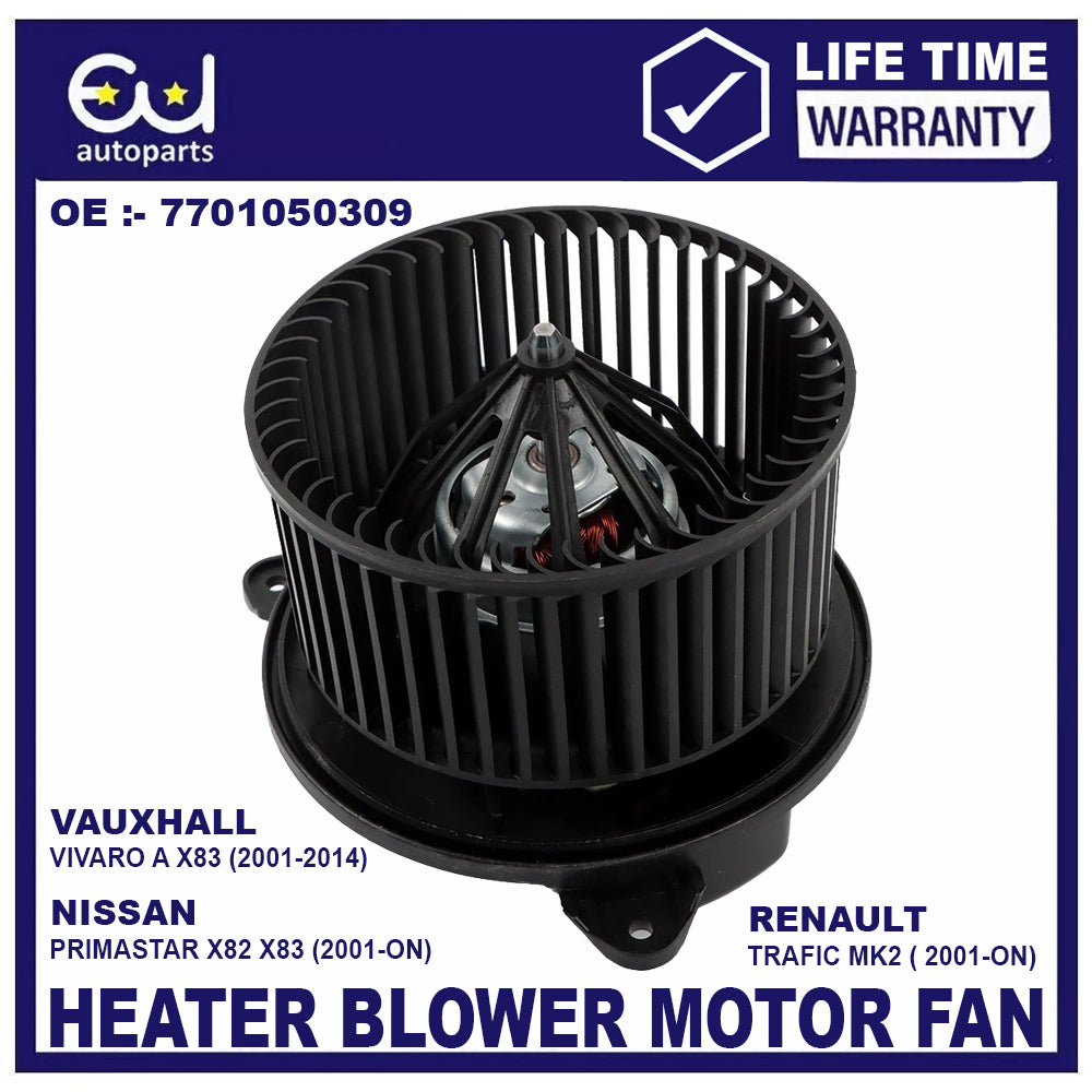 HEATER BLOWER MOTOR FAN FOR NISSAN PRIMASTAR X83 & RENAULT TRAFIC 7701050309
