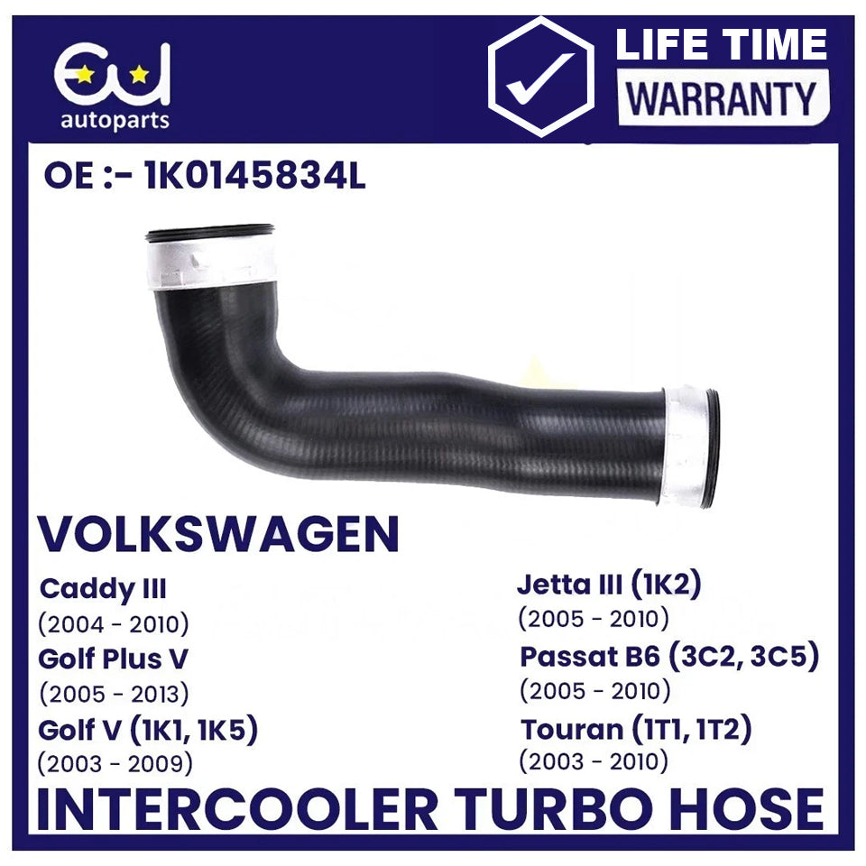 INTERCOOLER TURBO HOSE PIPE FOR VW CADDY GOLF MK5 JETTA TOURAN OCTAVIA 1.9 TDI