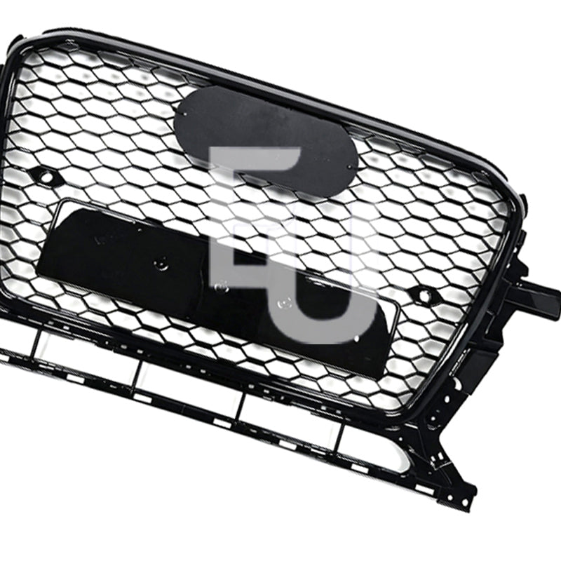 FOR AUDI Q5 8R 2012-2016 RS STYLE GLOSS BLACK HONEYCOMB RADIATOR BUMPER GRILLE