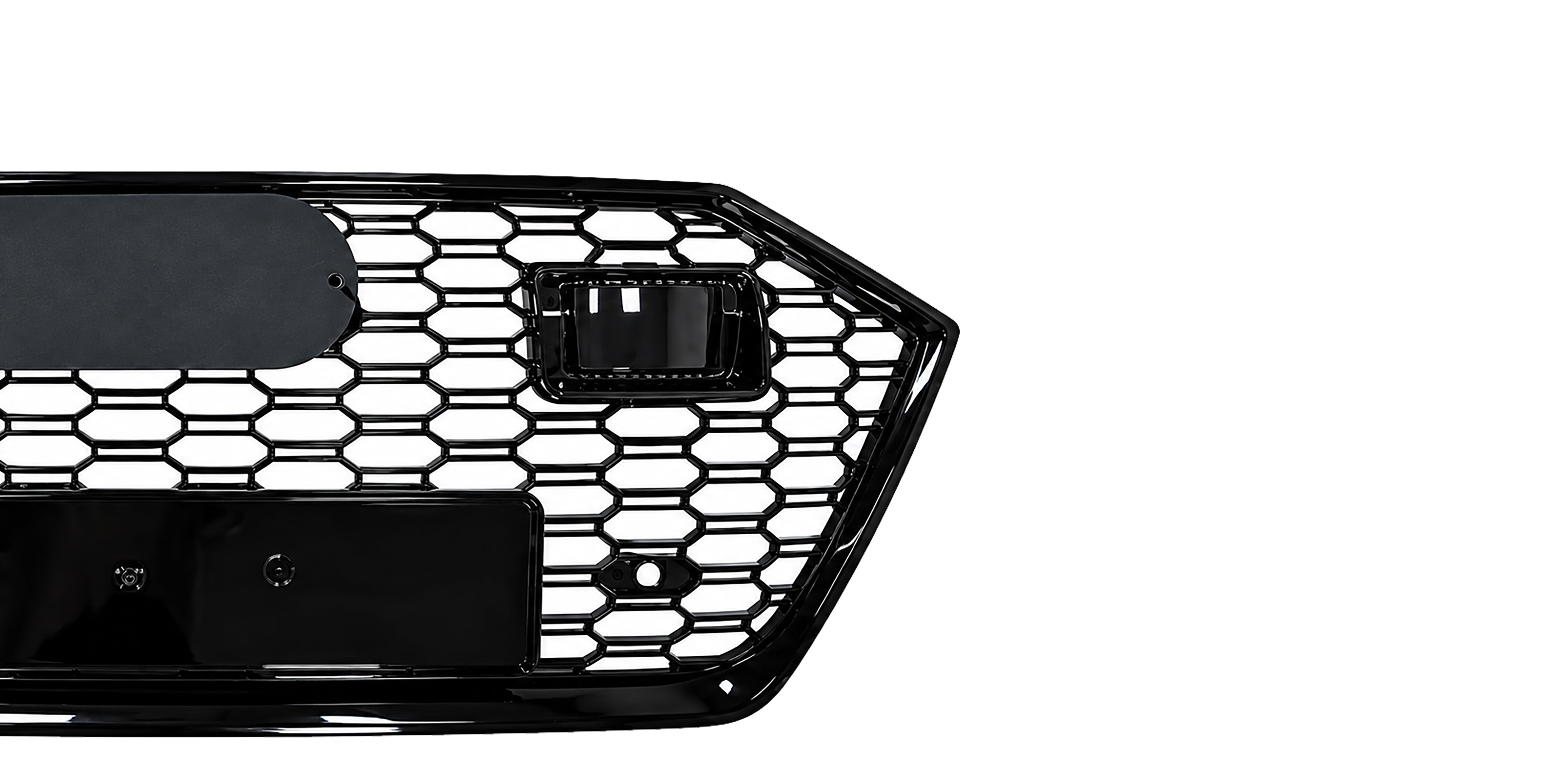 FRONT BUMPER HONEYCOMB GRILLE GRILL FOR AUDI A7 S7 2018-2025 W/ACC BLACK