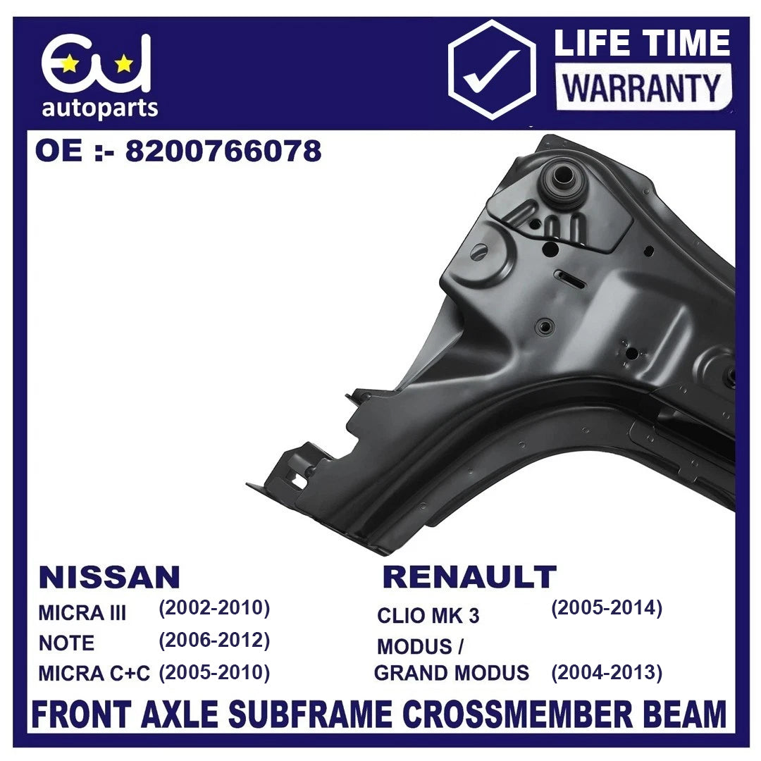 FRONT SUBFRAME CROSSMEMBER FOR NISSAN NOTE MICRA (MANUAL) RENAULT CLIO MK3 MODUS