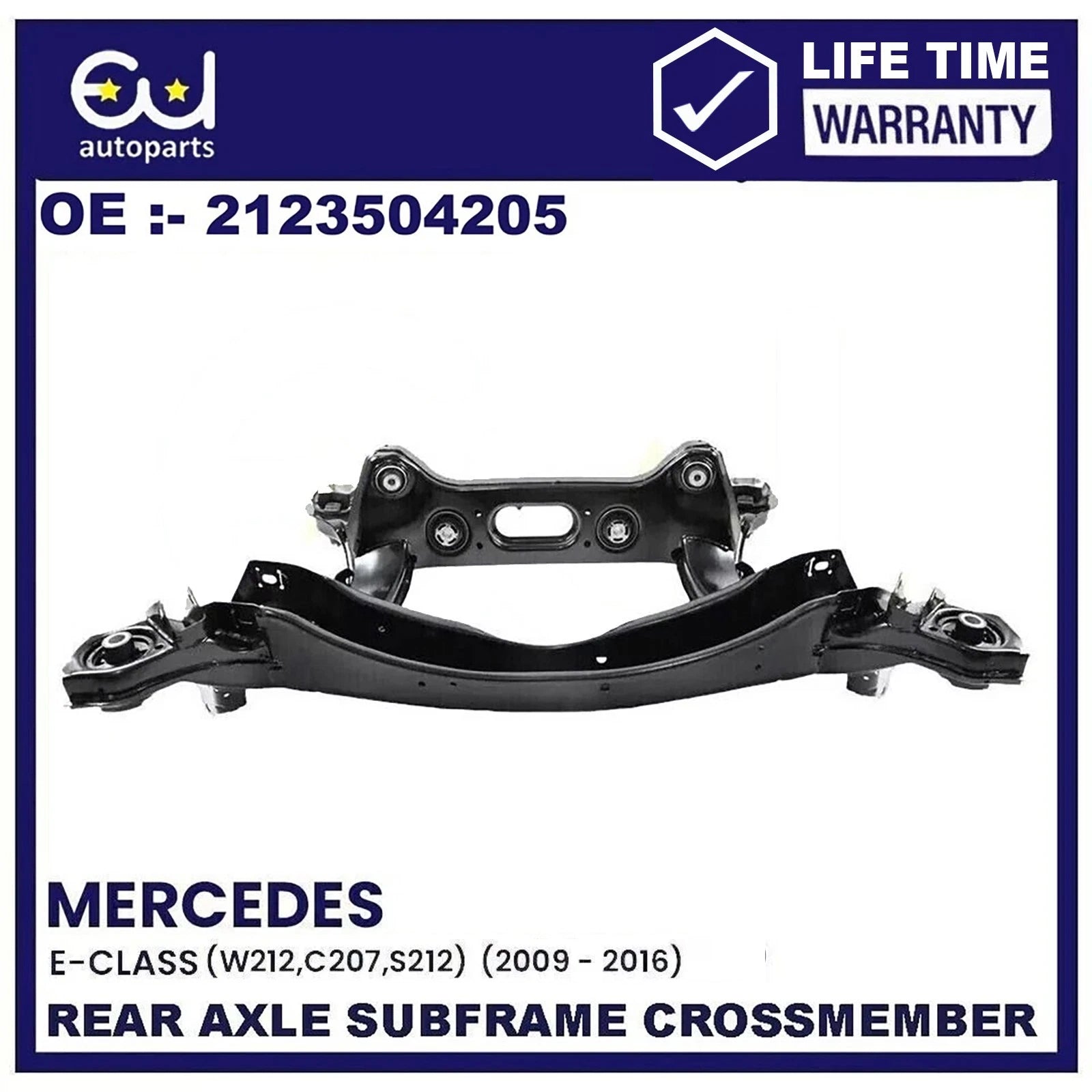 REAR AXLE SUBFRAME CROSSMEMBER FOR MERCEDES E-CLASS C207 S212 W212 2009-16 BOLTS