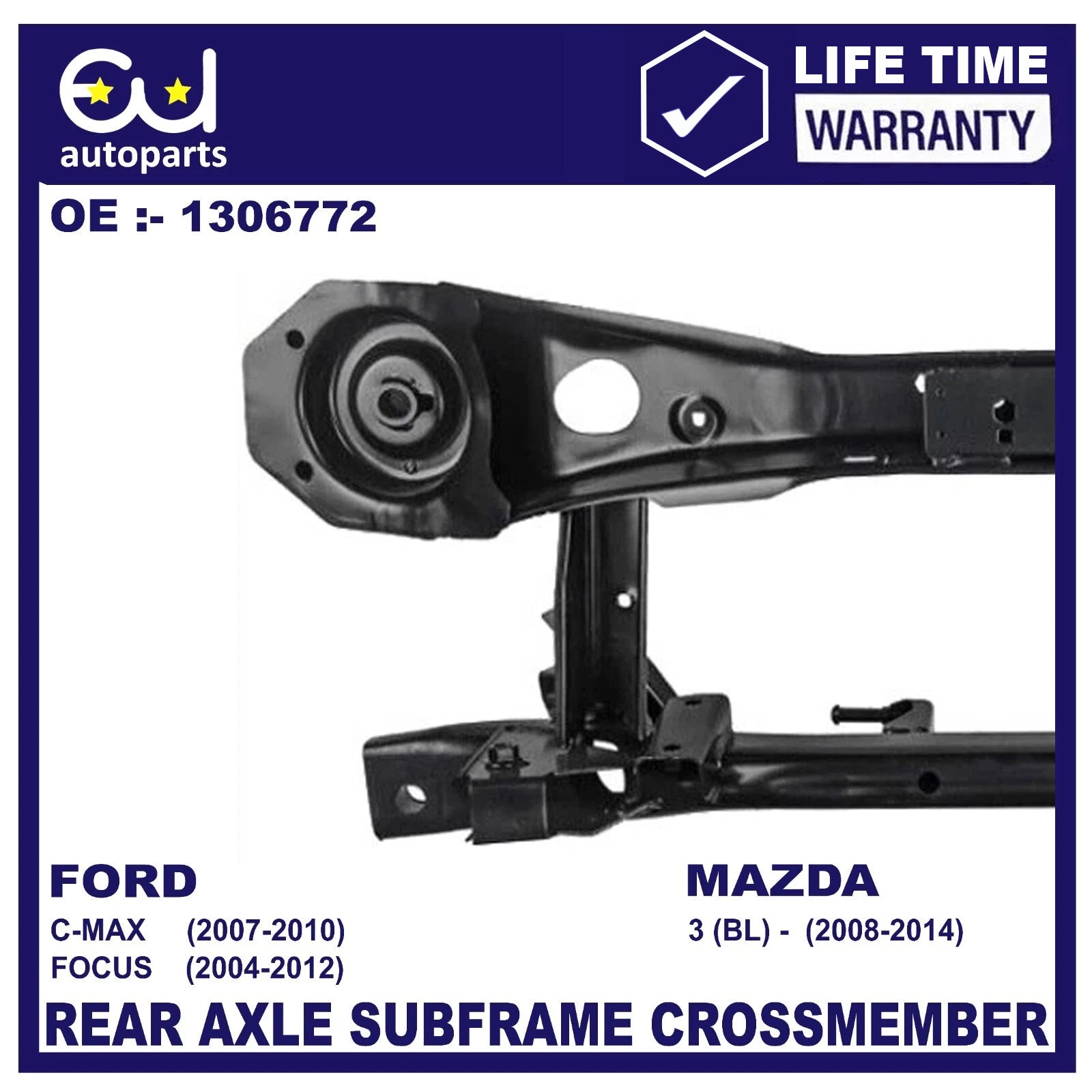 NEW REAR AXLE SUBFRAME CROSSMEMBER FOR FOCUS C-MAX 04-12 MAZDA 3  08-14