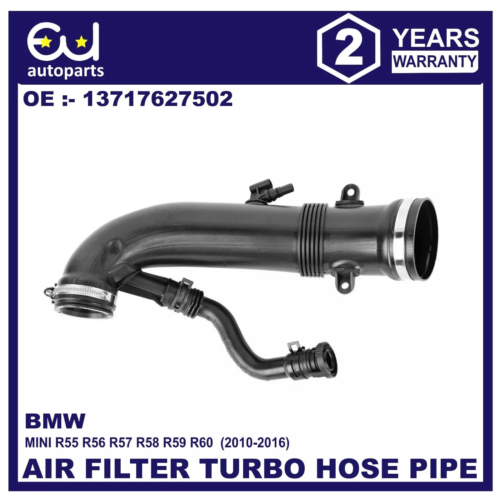 FOR BMW MINI TURBO AIR FILTER PIPE COOPER S N18 R55 R56 R57 R58 R59 R60 10-2016