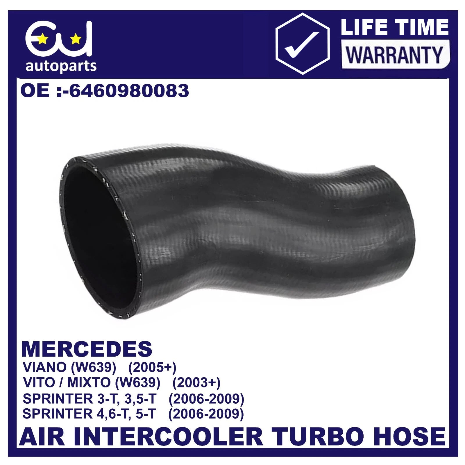 INTERCOOLER TURBO HOSE PIPE FOR MERCEDES SPRINTER 3,5-T VIANO VITO W639 2.0 2.2