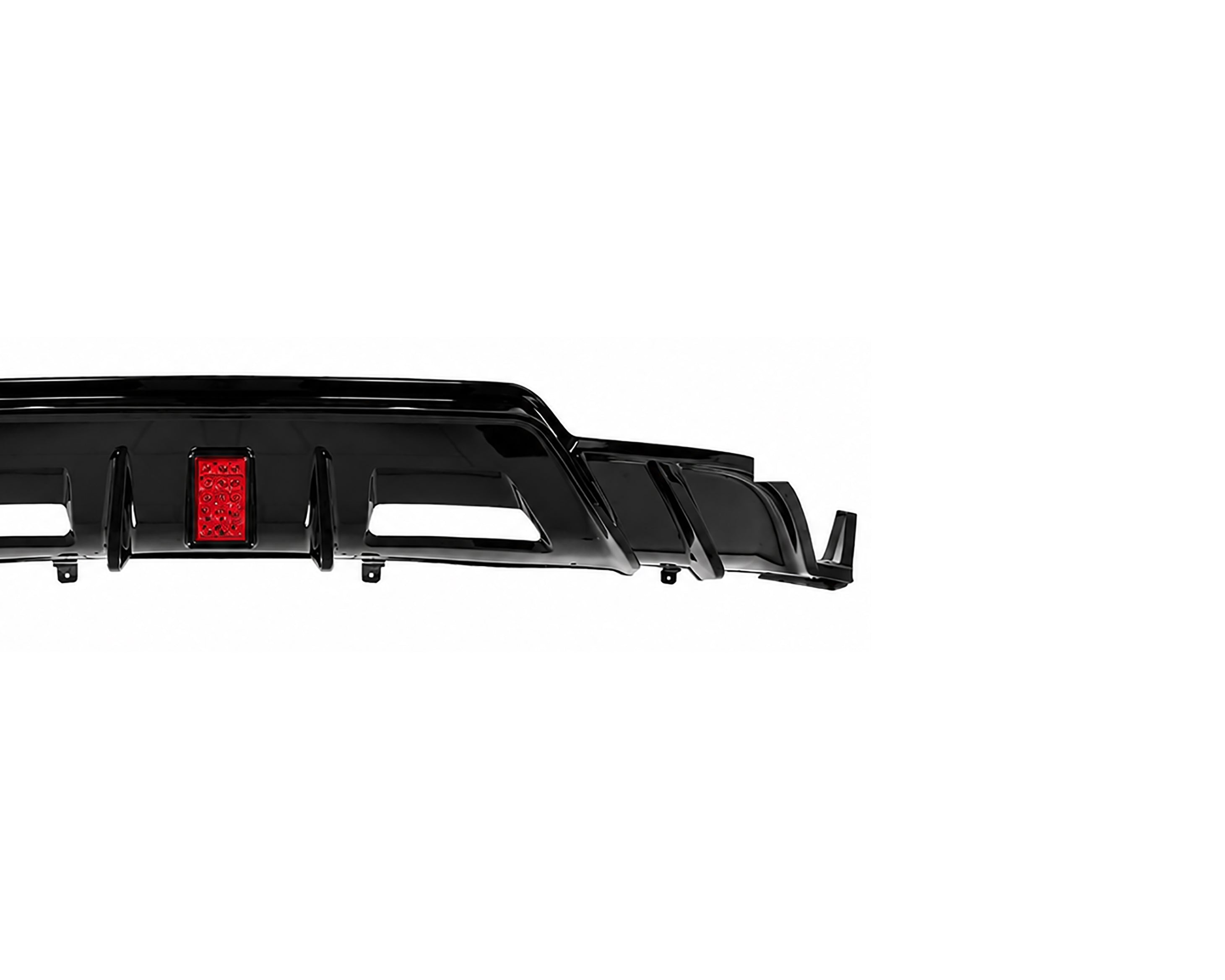 BRAGE DESIGN REAR BUMPER DIFFUSER WITH LED FOR TESLA MODEL 3 GLOSS BLK 2017-2023