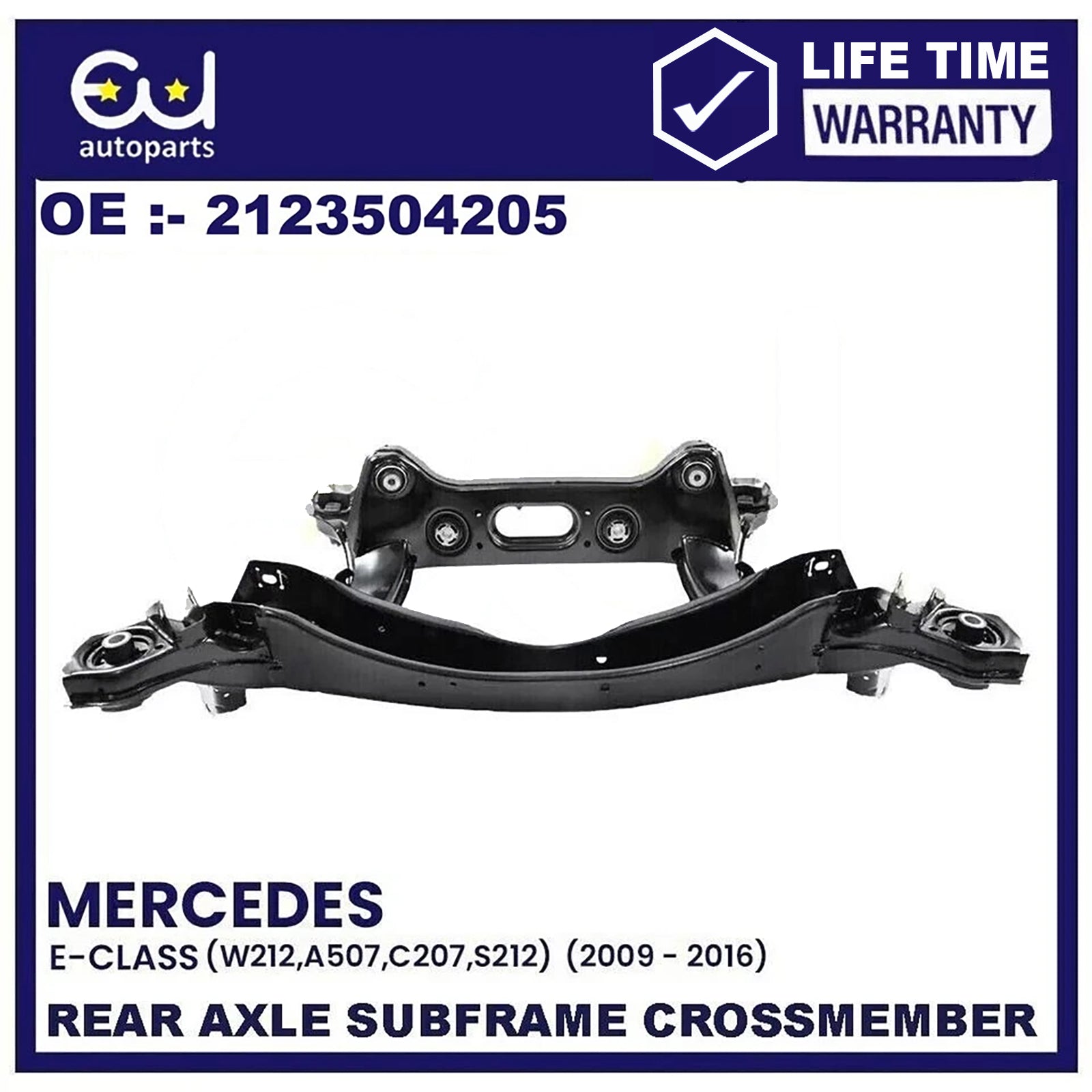 REAR AXLE SUBFRAME CROSSMEMBER FOR MERCEDES E-CLASS C207 S212 W212 2009-16 BOLTS