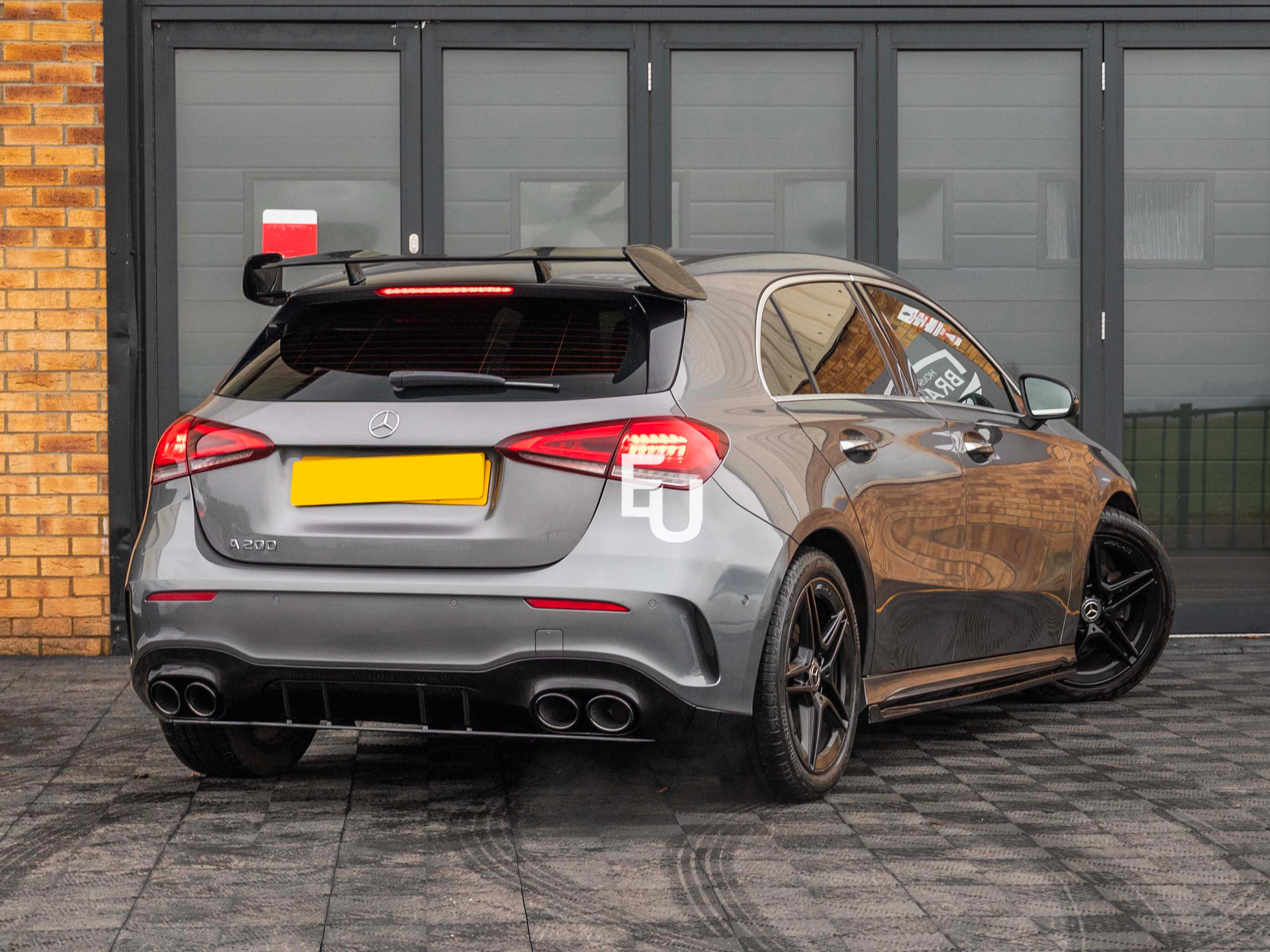 FOR MERCEDES A CLASS HATCH REAR BUMPER DIFFUSER &TAILPIPES W177 A45 AMG LOOK 19+