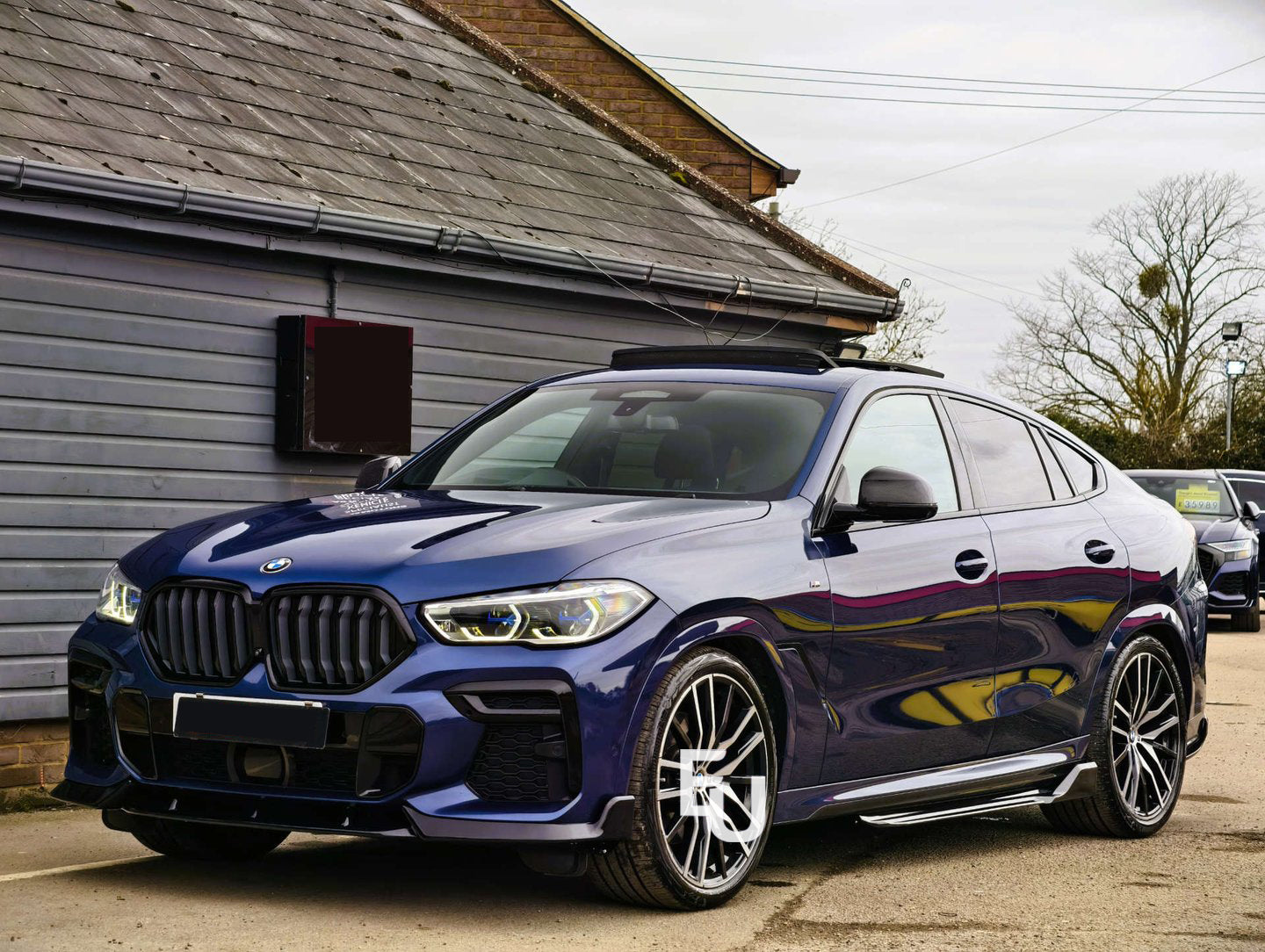 FOR BMW X6 G06 M SPORT FRONT BUMPER SPLITTER LIP SPOILER GLOSS BLACK 2019+