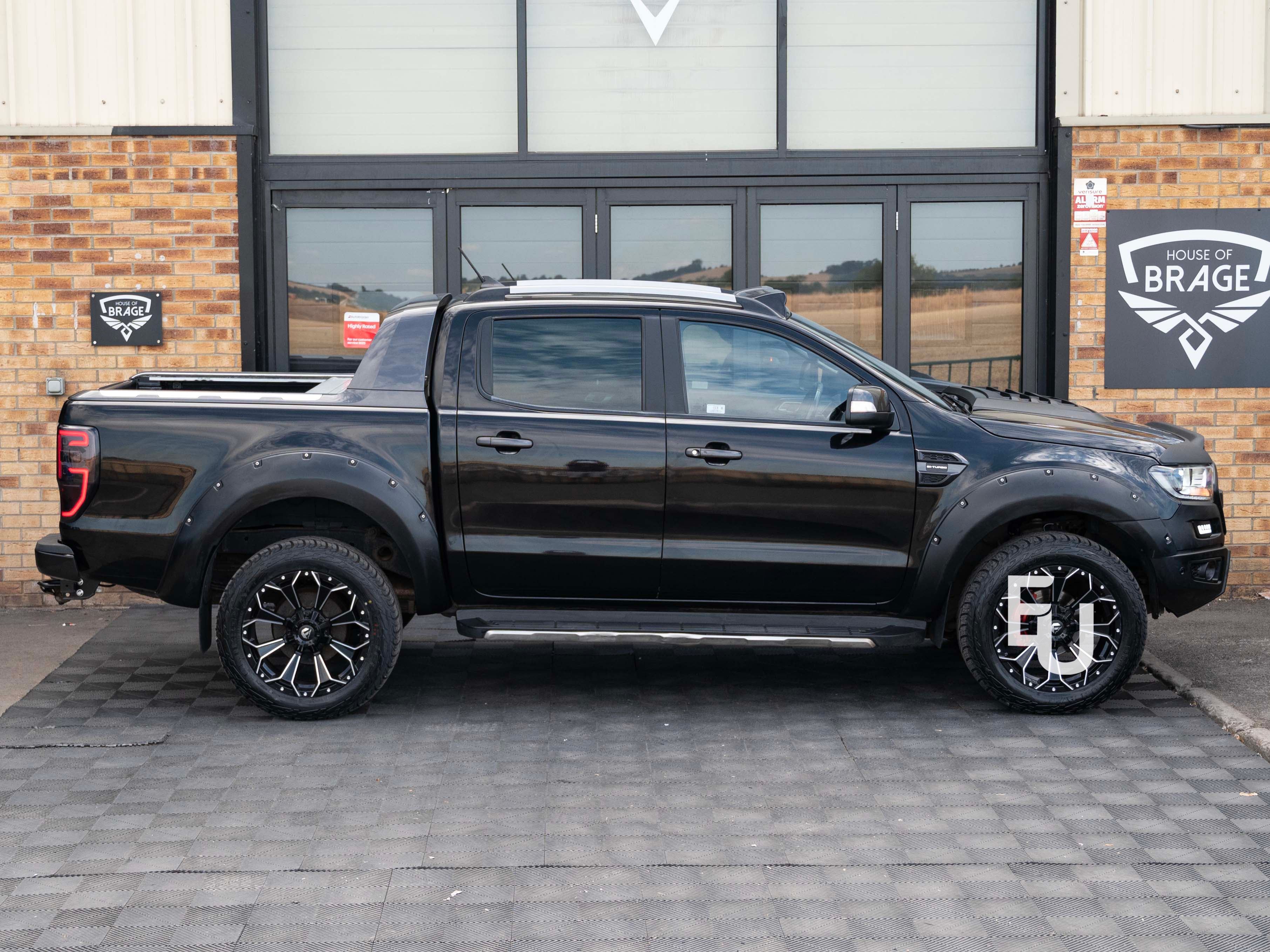 MATTE BLACK WHEEL ARCH FENDER FLARE FOR FORD RANGER T8 2019-22 WILDTRAK XL XLT