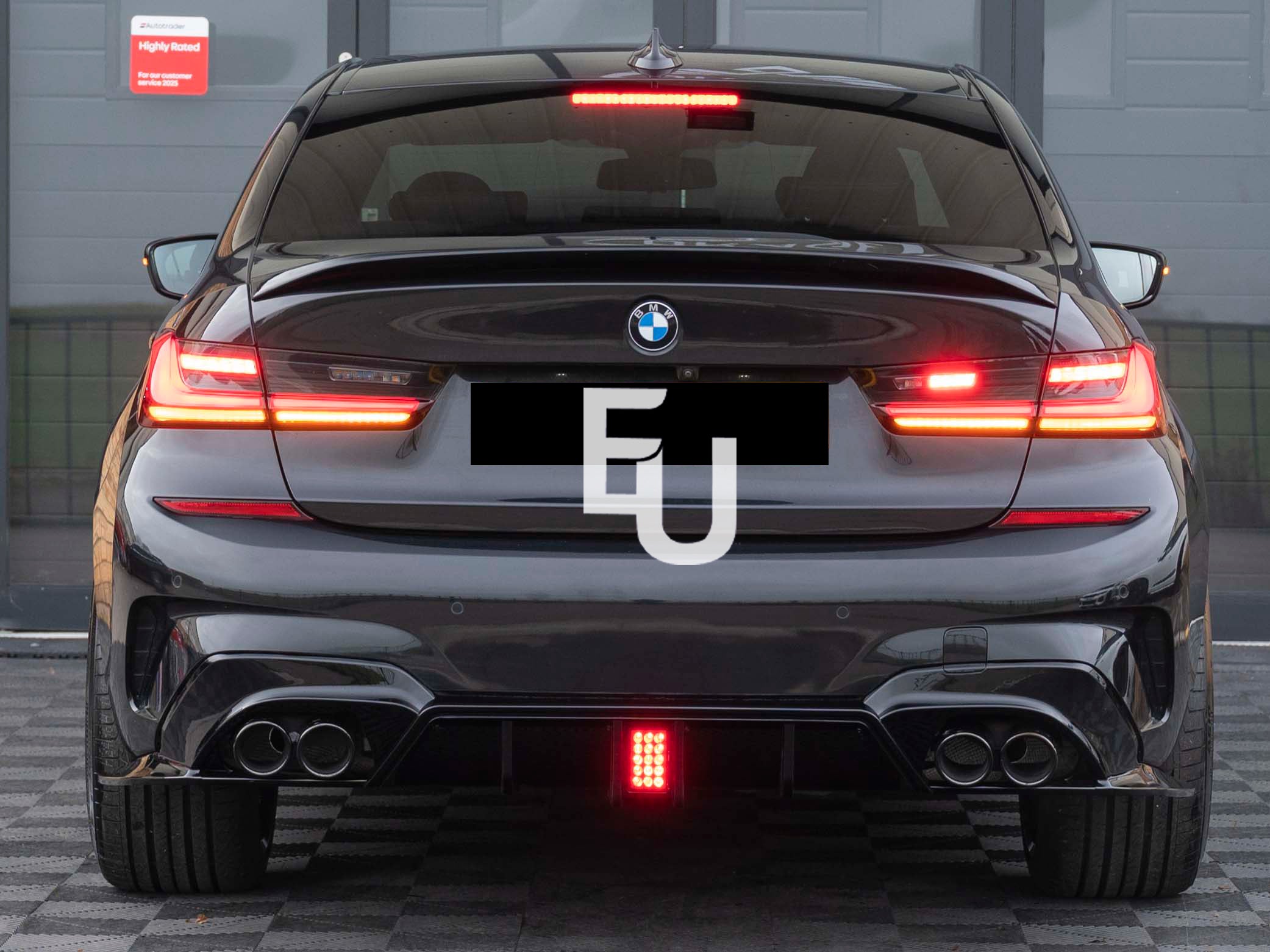 REAR BOOT SPOILER LIP WING BODY KIT FOR BMW 3 SERIES M3 G20 G80 18+ GLOSS BLACK