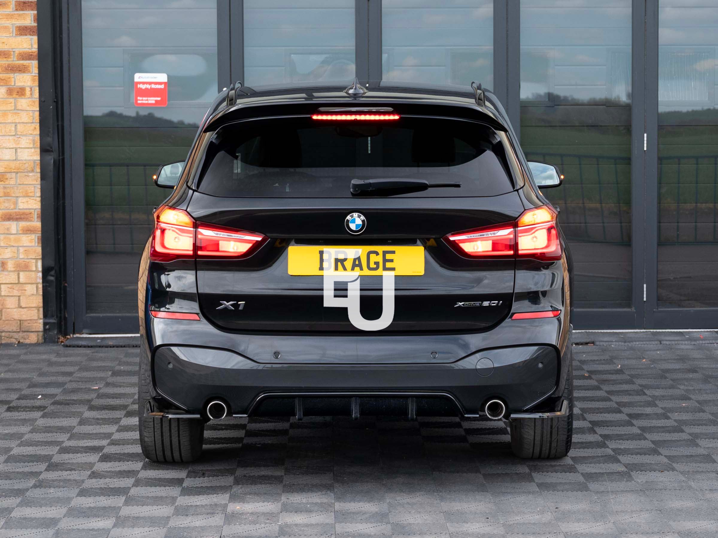 REAR ROOF BOOT SPOILER WING FOR BMW X1 F48 M SPORT  15-22 GLOSS BLACK