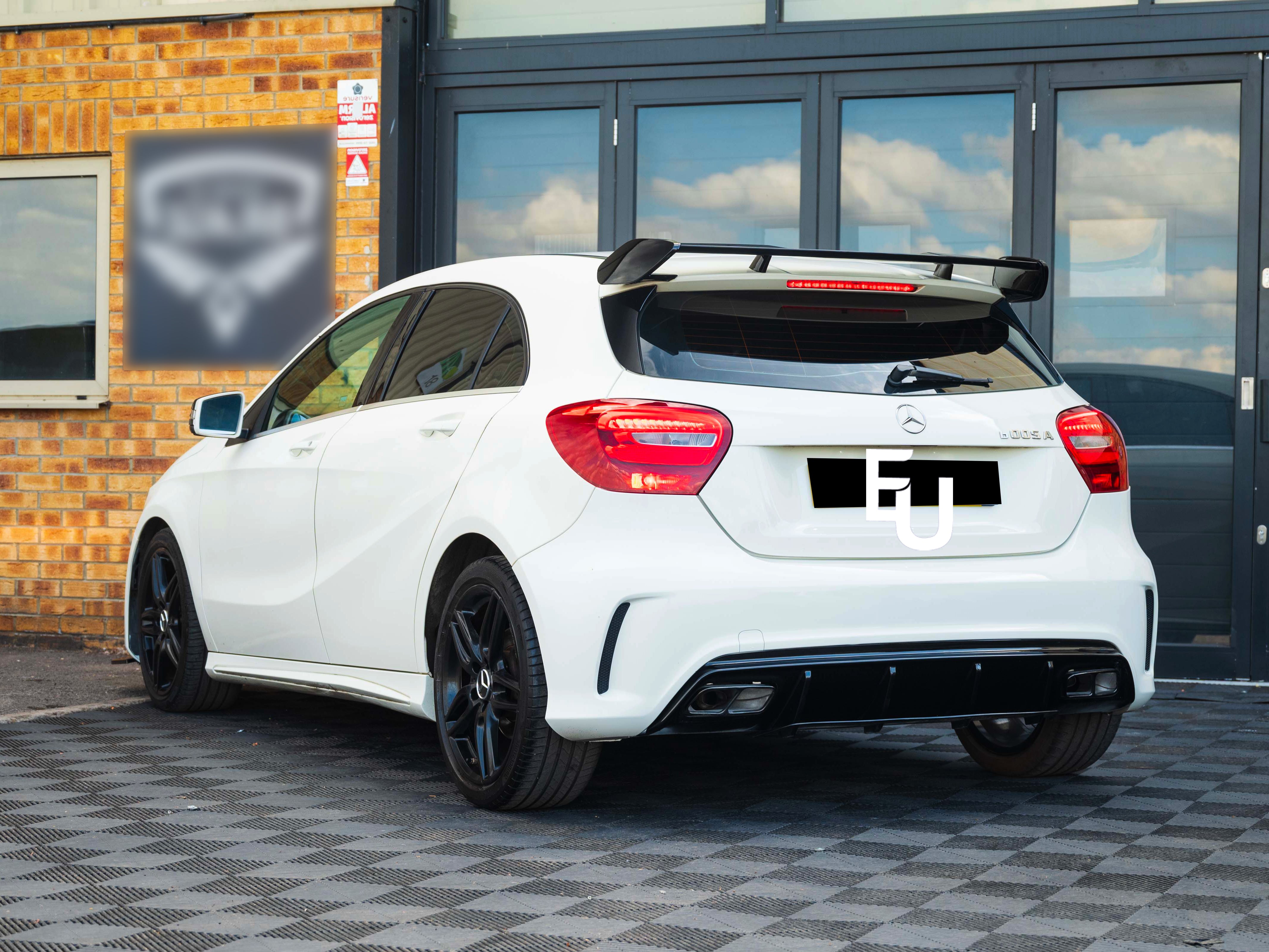 FOR MERCEDES A CLASS W176 AMG A45 LOOK REAR DIFFUSER TAILPIPES & ROOF SPOILER