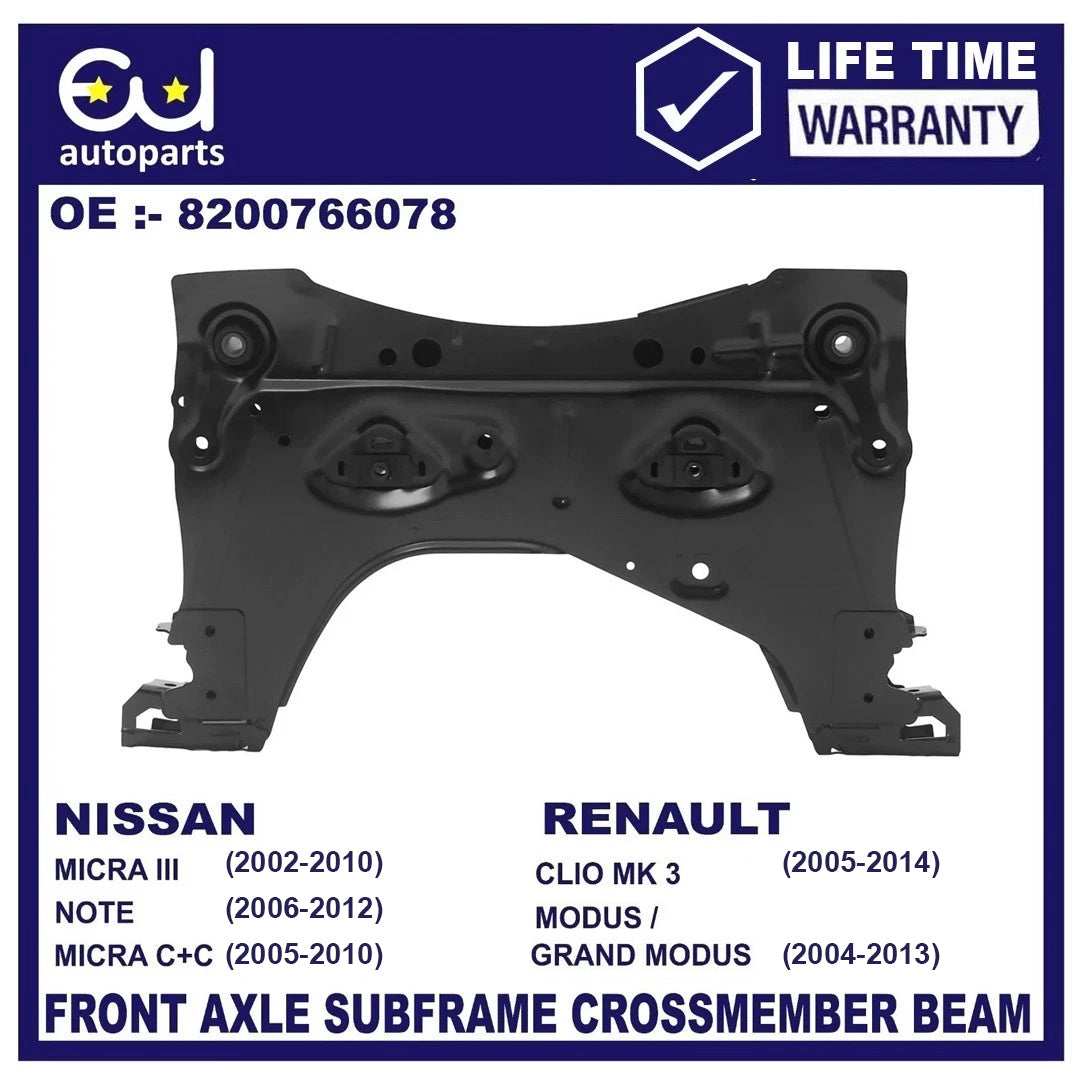 FRONT SUBFRAME CROSSMEMBER FOR NISSAN NOTE MICRA (MANUAL) RENAULT CLIO MK3 MODUS